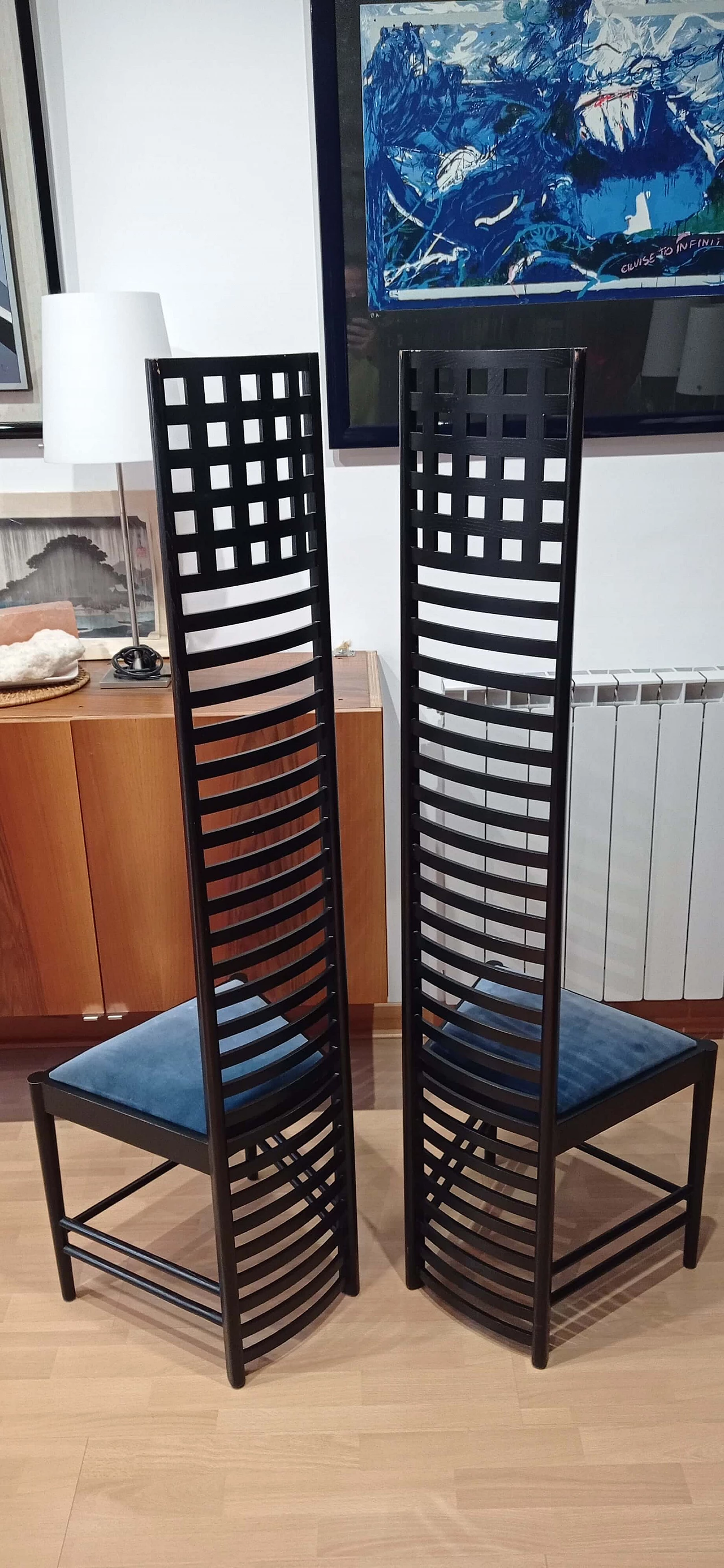 Pair of MVSEM 814 Hill House Chairs chairs by C. R. Mackintosh for Alivar, 1985 59