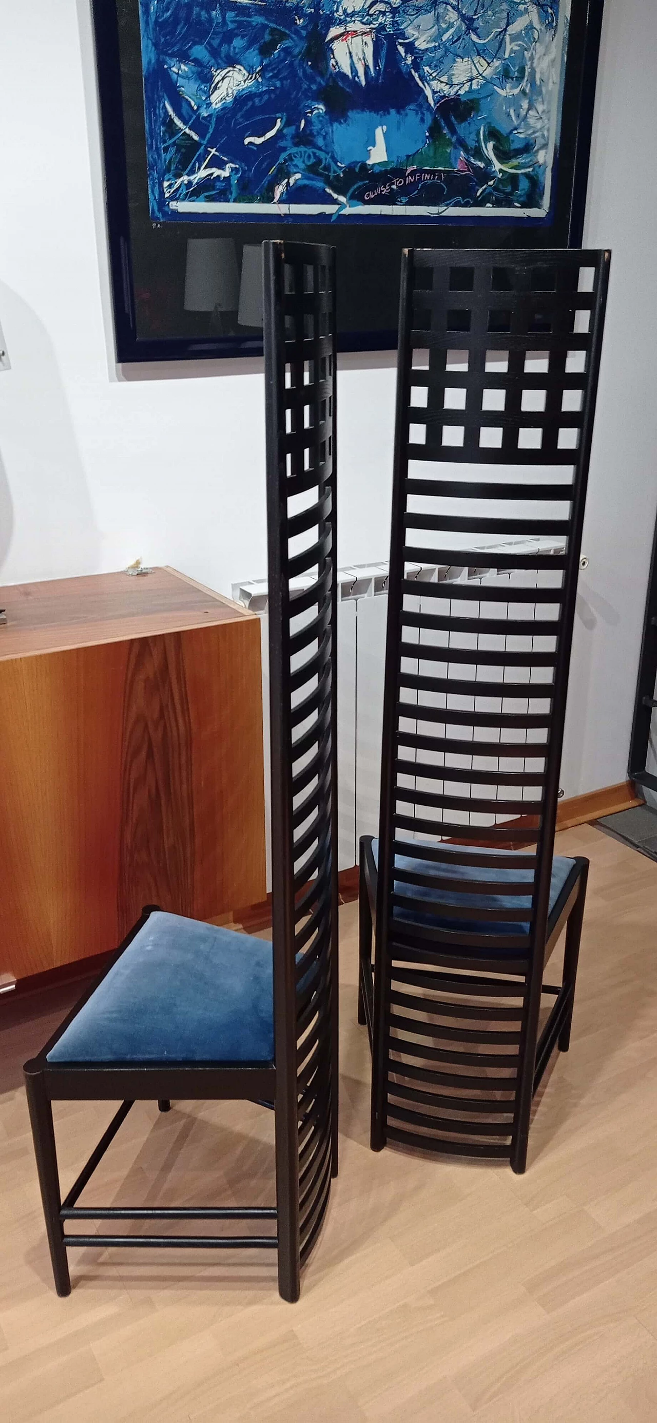 Coppia di sedie MVSEM 814 Hill House Chair di C. R. Mackintosh per Alivar, 1985 61