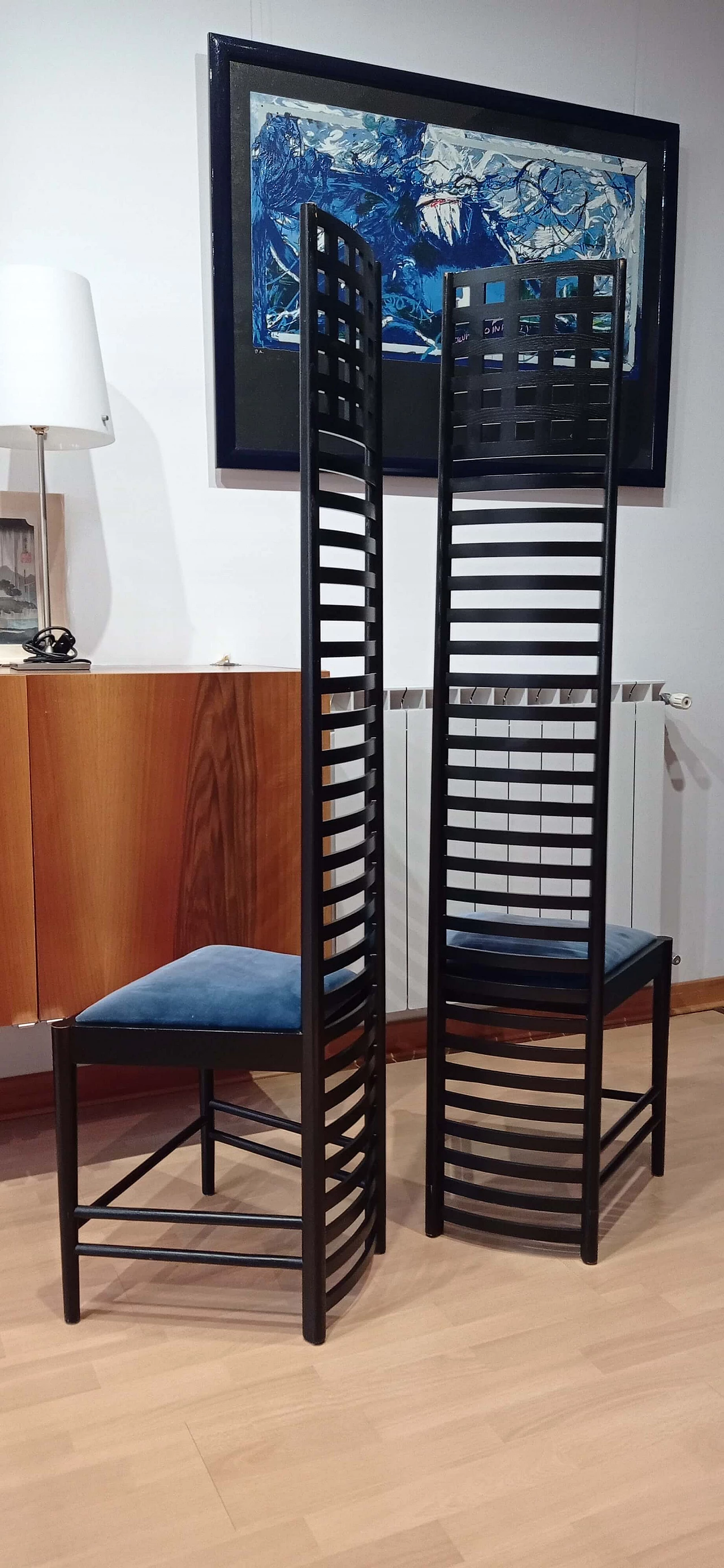 Coppia di sedie MVSEM 814 Hill House Chair di C. R. Mackintosh per Alivar, 1985 62