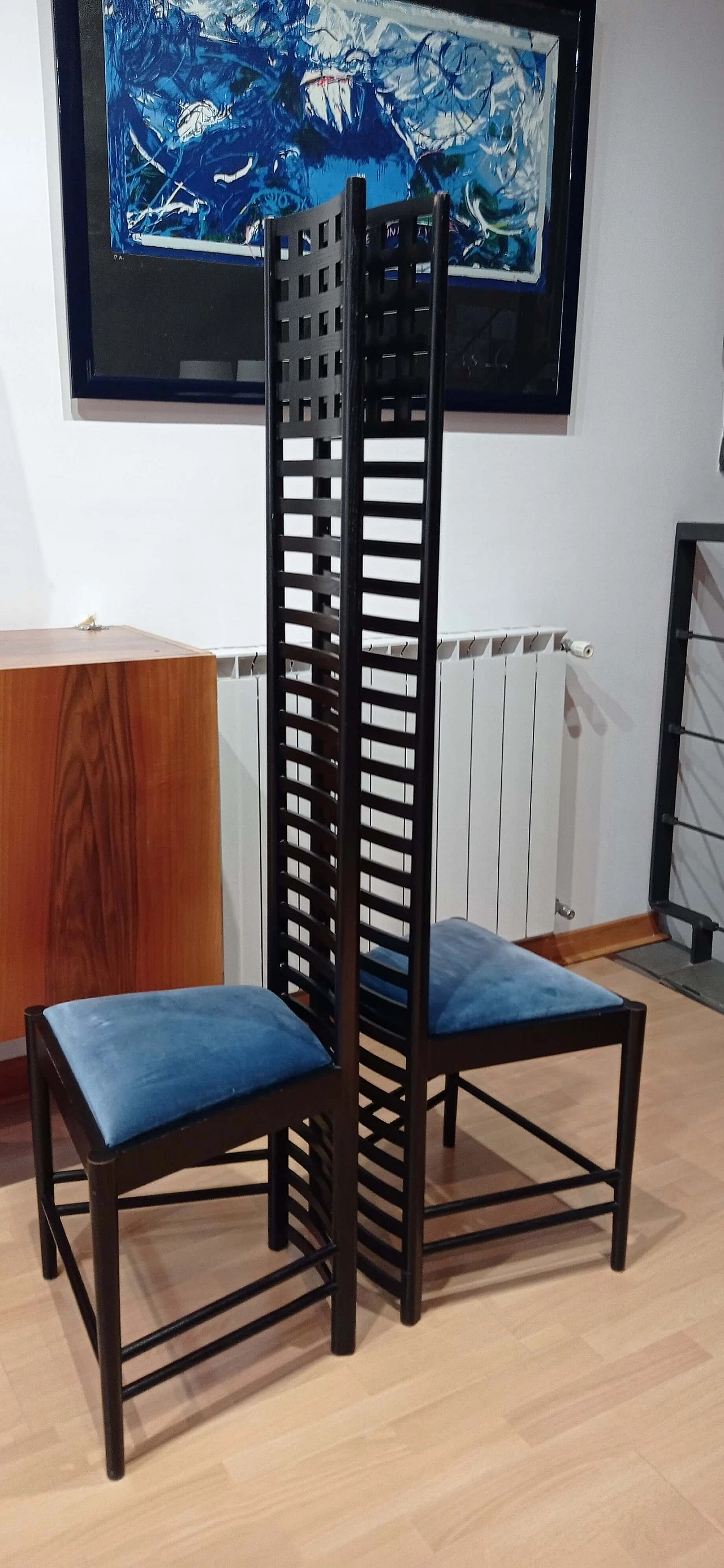 Coppia di sedie MVSEM 814 Hill House Chair di C. R. Mackintosh per Alivar, 1985 76