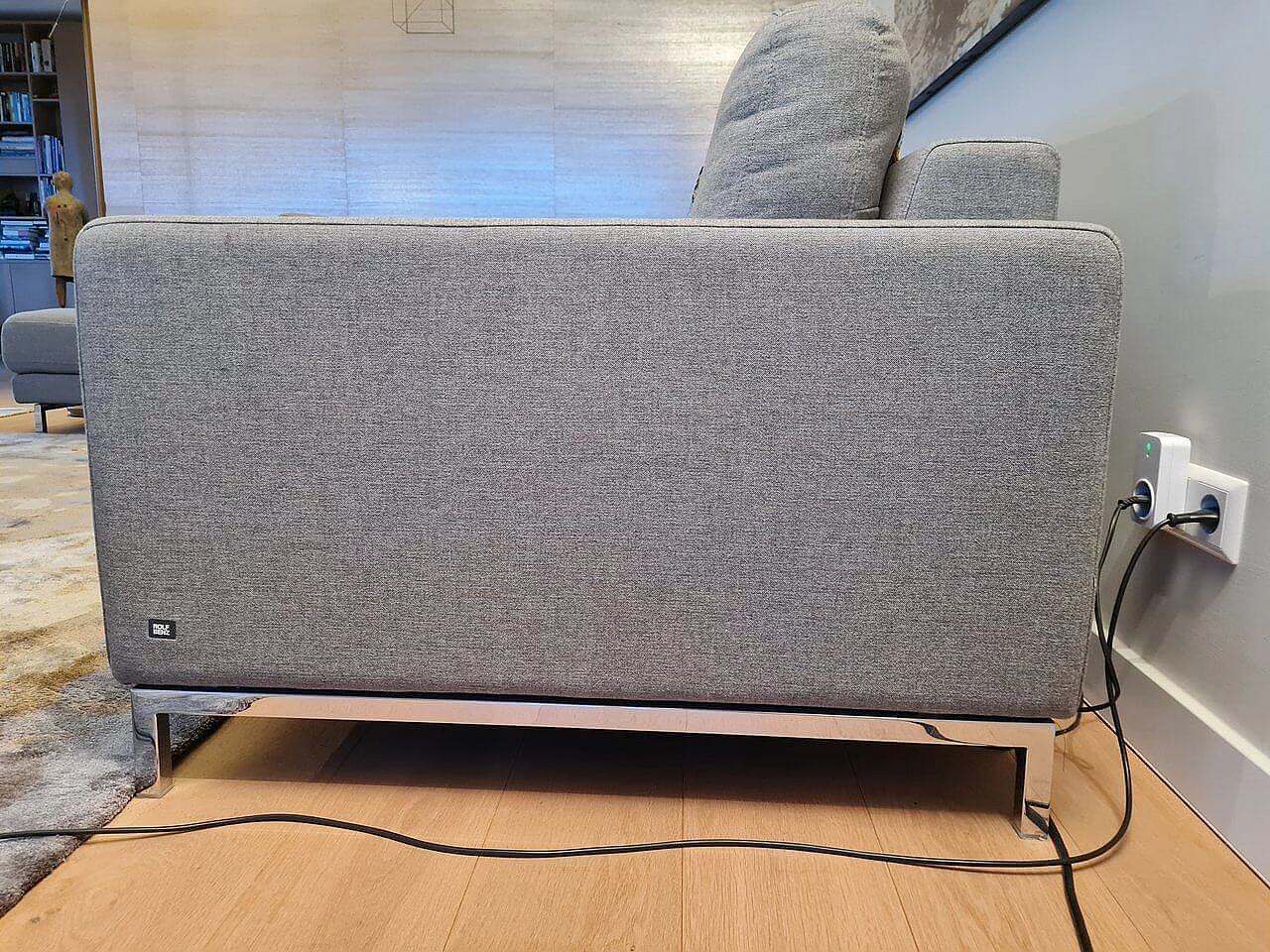 Ego XL grey-green textured cotton sofa by Edgar Reuter for Rolf Benz 6