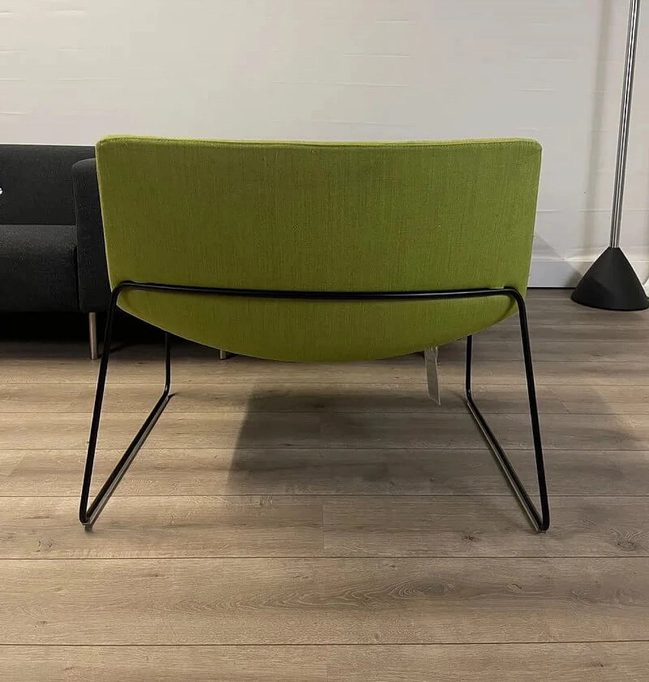 Pair of Catifa 80 armchairs in apple green fabric by Studio LAM for Arper 9