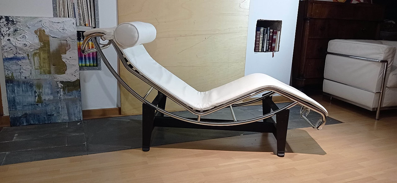 LC4 chaise longue by Le Corbusier, Jeanneret and Perriand for Alivar, 1980s 4