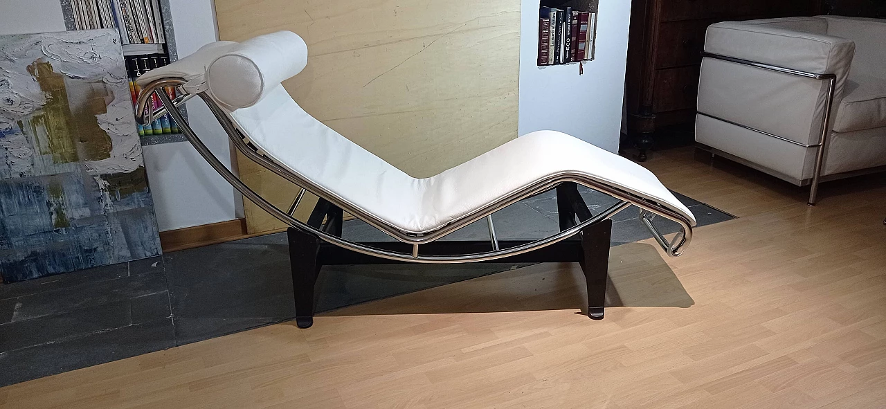 LC4 chaise longue by Le Corbusier, Jeanneret and Perriand for Alivar, 1980s 5