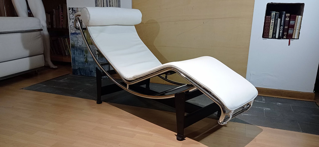 LC4 chaise longue by Le Corbusier, Jeanneret and Perriand for Alivar, 1980s 7