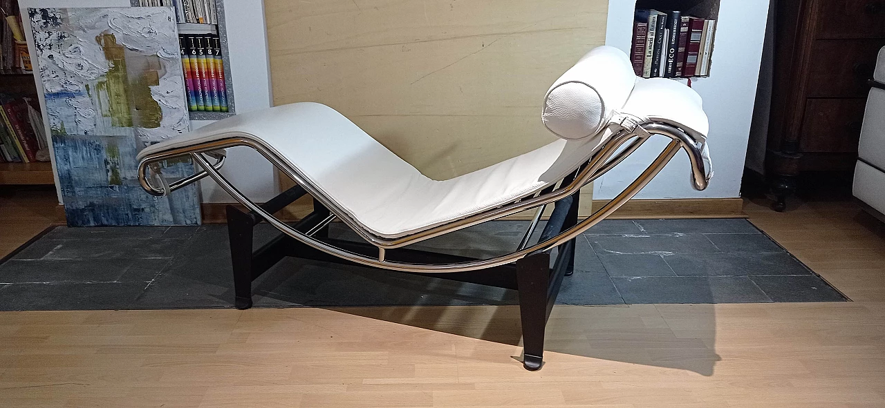 LC4 chaise longue by Le Corbusier, Jeanneret and Perriand for Alivar, 1980s 10