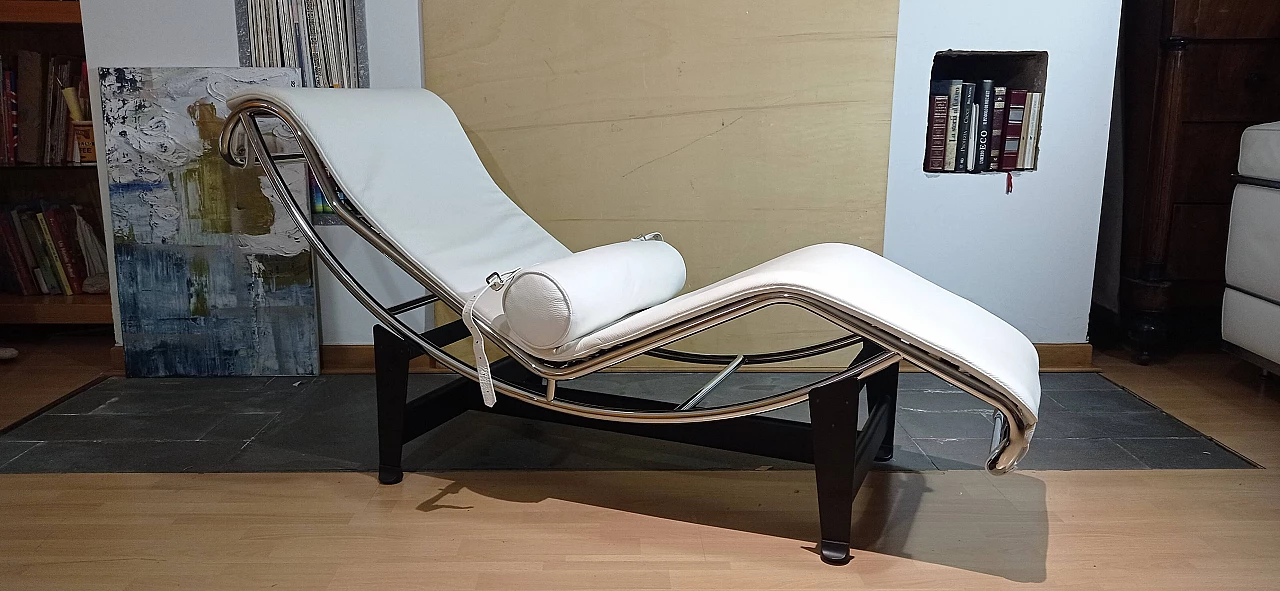 LC4 chaise longue by Le Corbusier, Jeanneret and Perriand for Alivar, 1980s 13