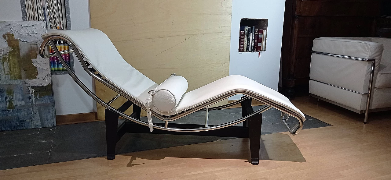 LC4 chaise longue by Le Corbusier, Jeanneret and Perriand for Alivar, 1980s 14