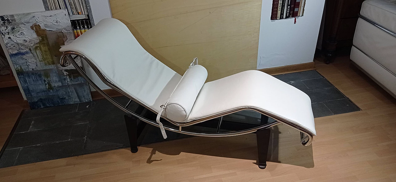 LC4 chaise longue by Le Corbusier, Jeanneret and Perriand for Alivar, 1980s 15