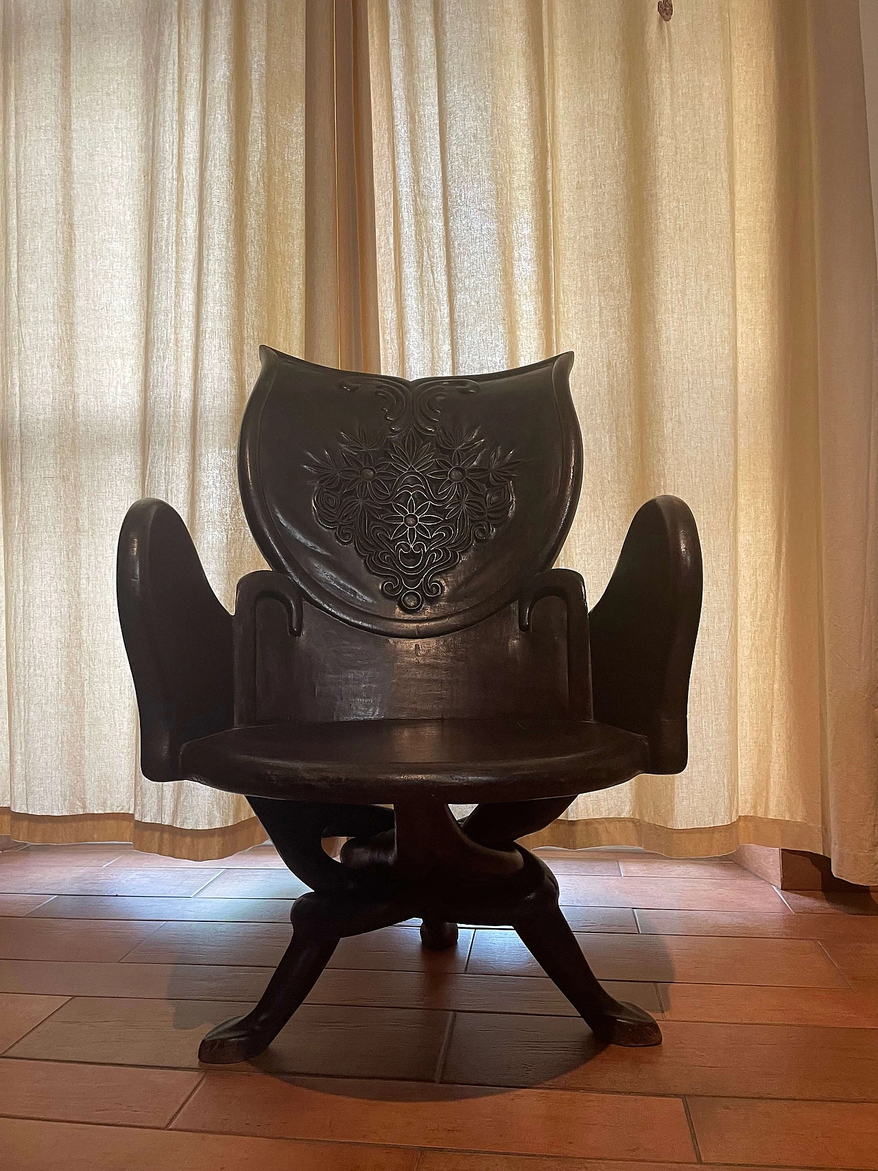 Coppia di poltrone Art Nouveau in teak, inizio '900 4