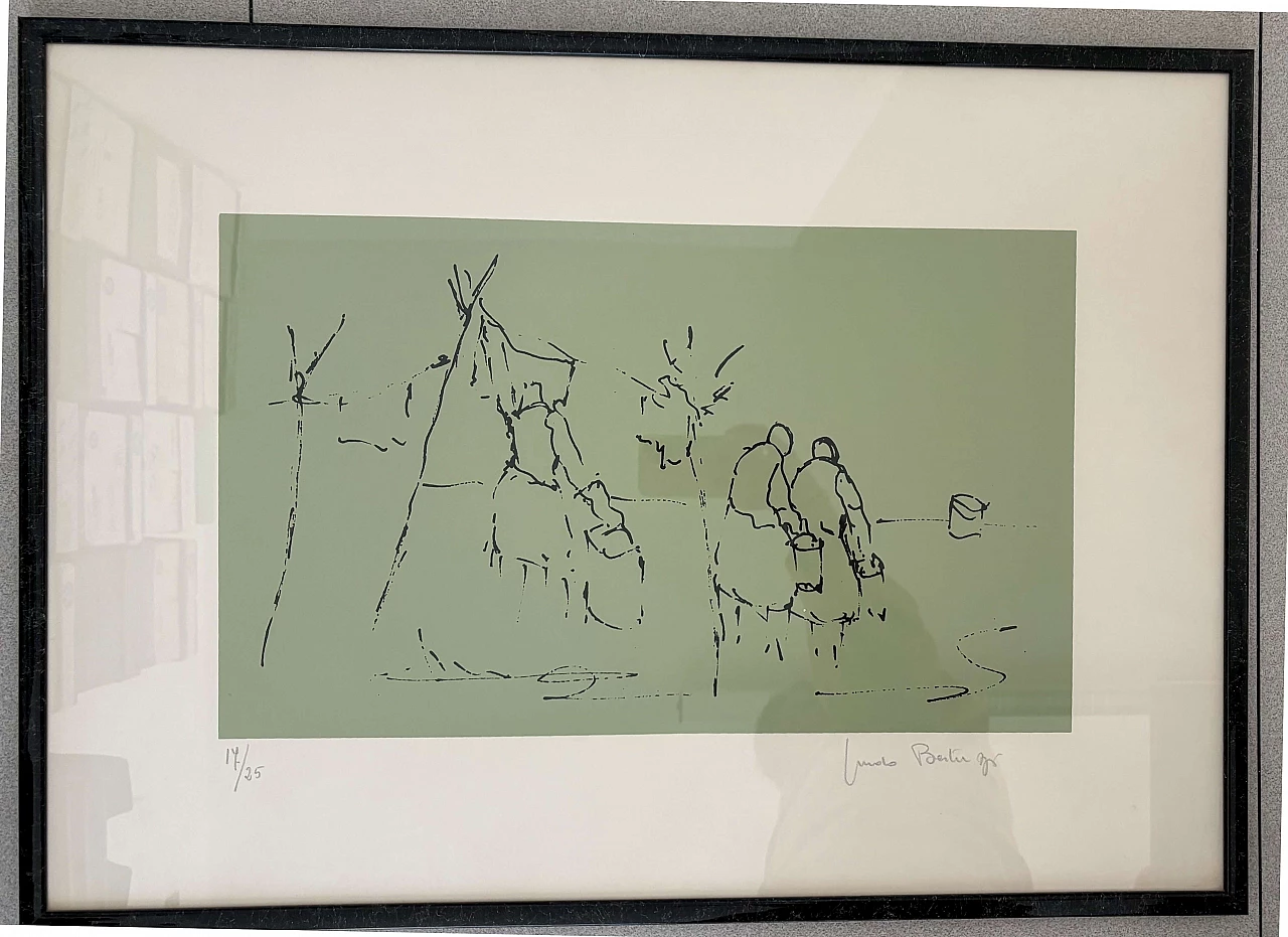 Coppia di disegni di Guido Bertuzzi, anni '60 1