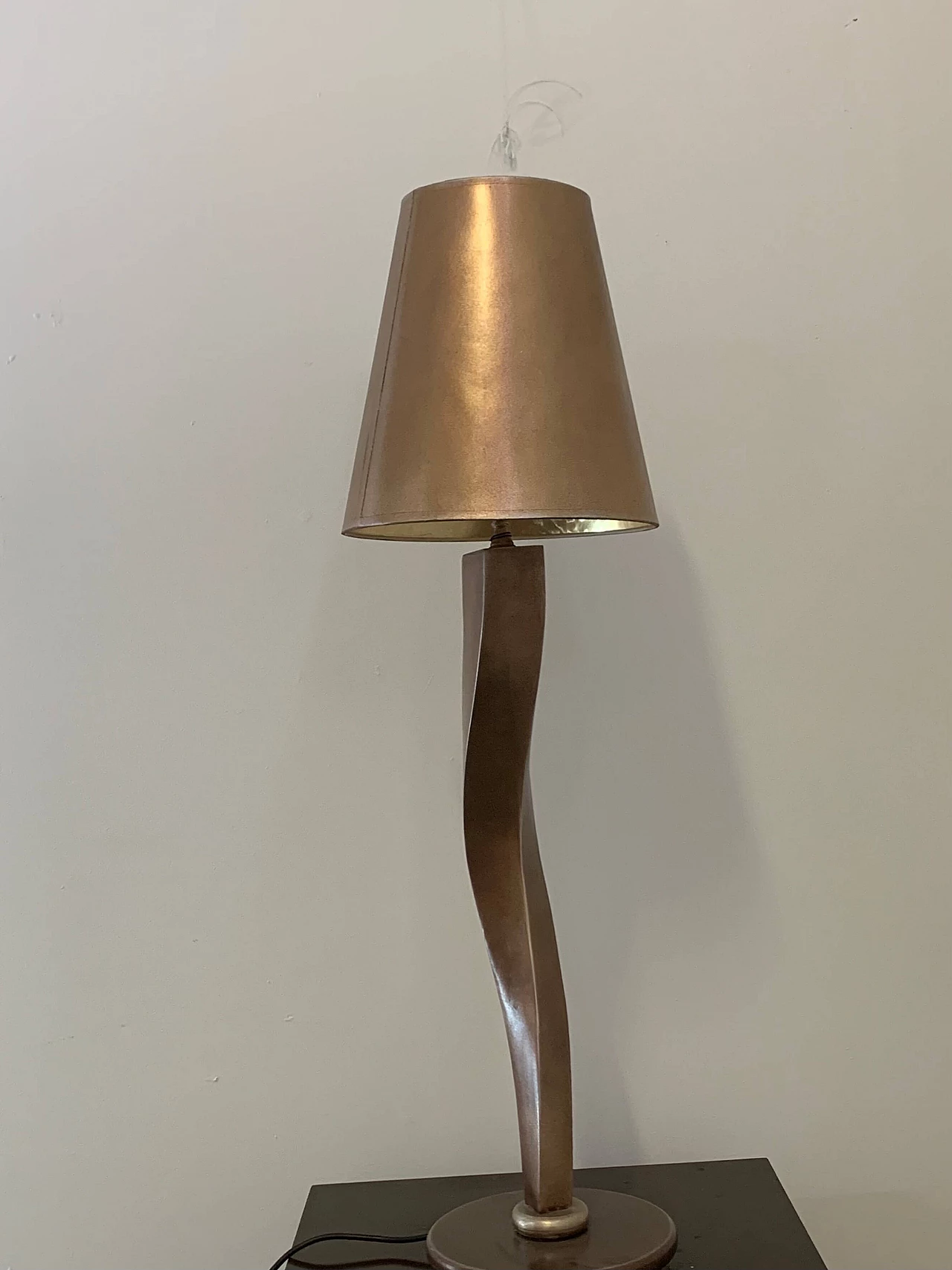 Gilded and patinated lamp by Lam Lee Group/Leeazanne, 1990s 1
