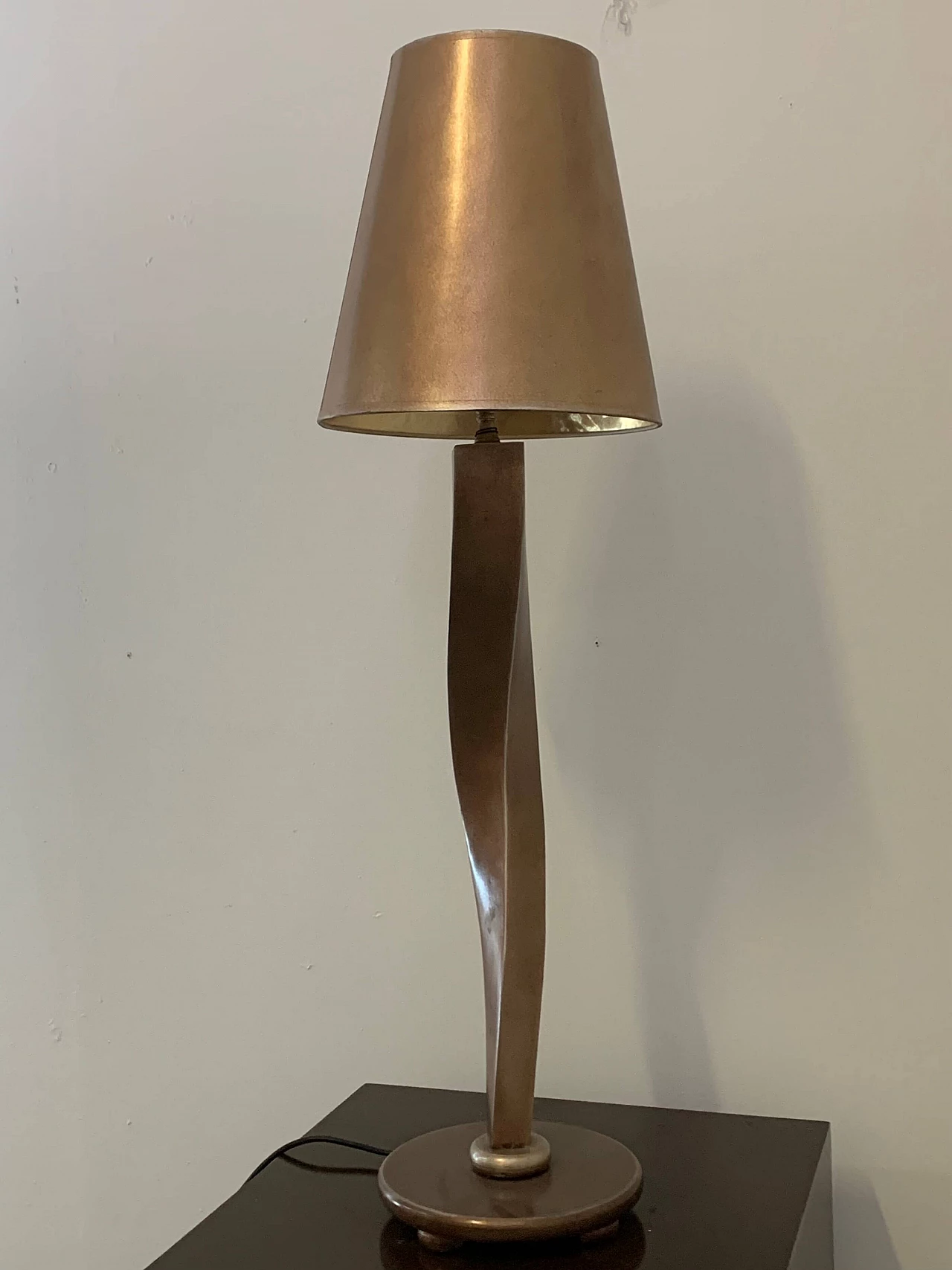 Gilded and patinated lamp by Lam Lee Group/Leeazanne, 1990s 2