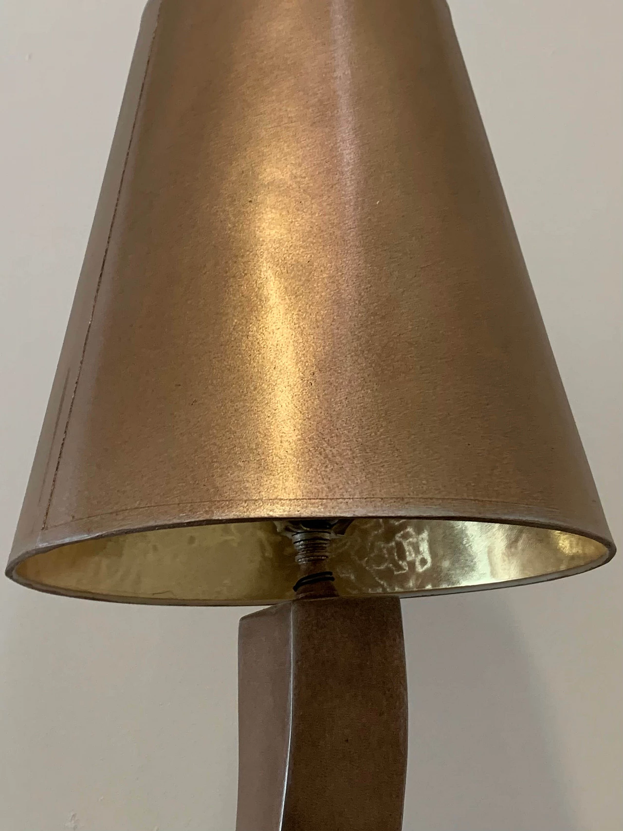 Gilded and patinated lamp by Lam Lee Group/Leeazanne, 1990s 5