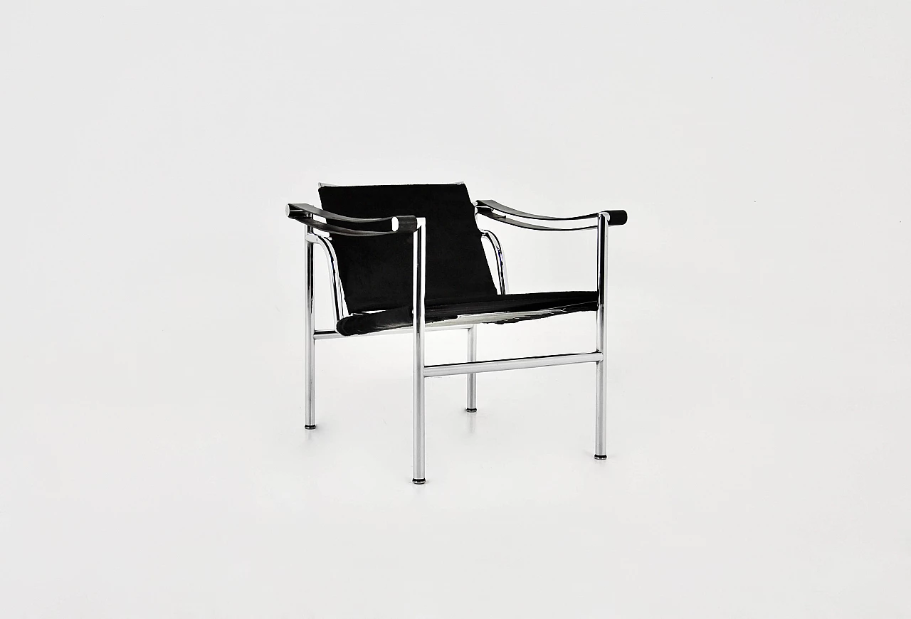 Poltrone LC1 in pelle di Le Corbusier per Cassina, anni '70 1