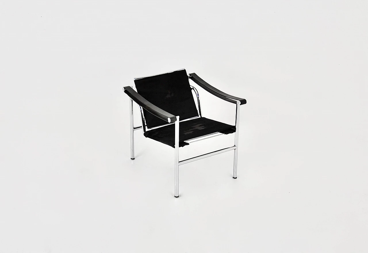 Poltrone LC1 in pelle di Le Corbusier per Cassina, anni '70 2