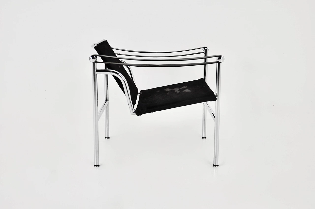 Poltrone LC1 in pelle di Le Corbusier per Cassina, anni '70 5