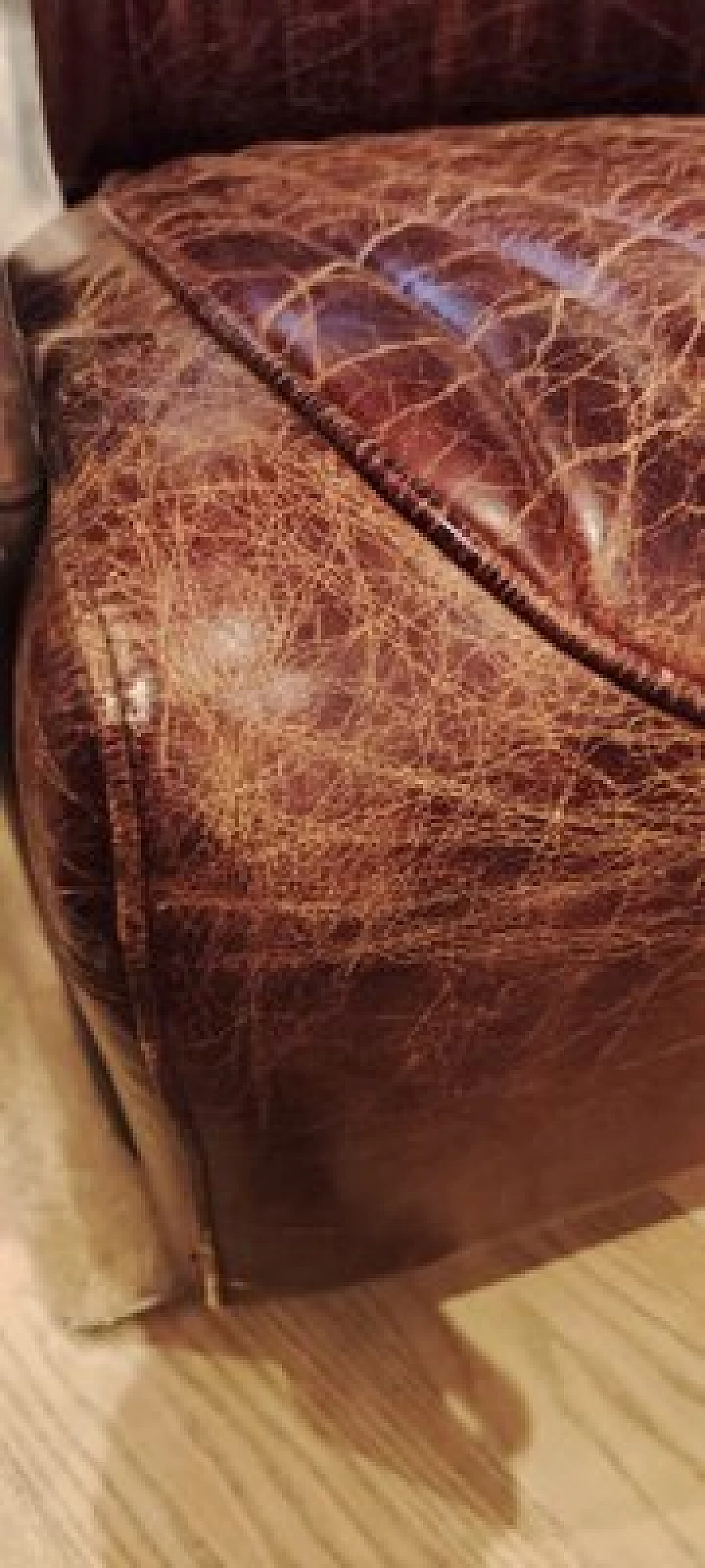 Poltrona Aviator in pelle e acciaio cromato, anni '80 9