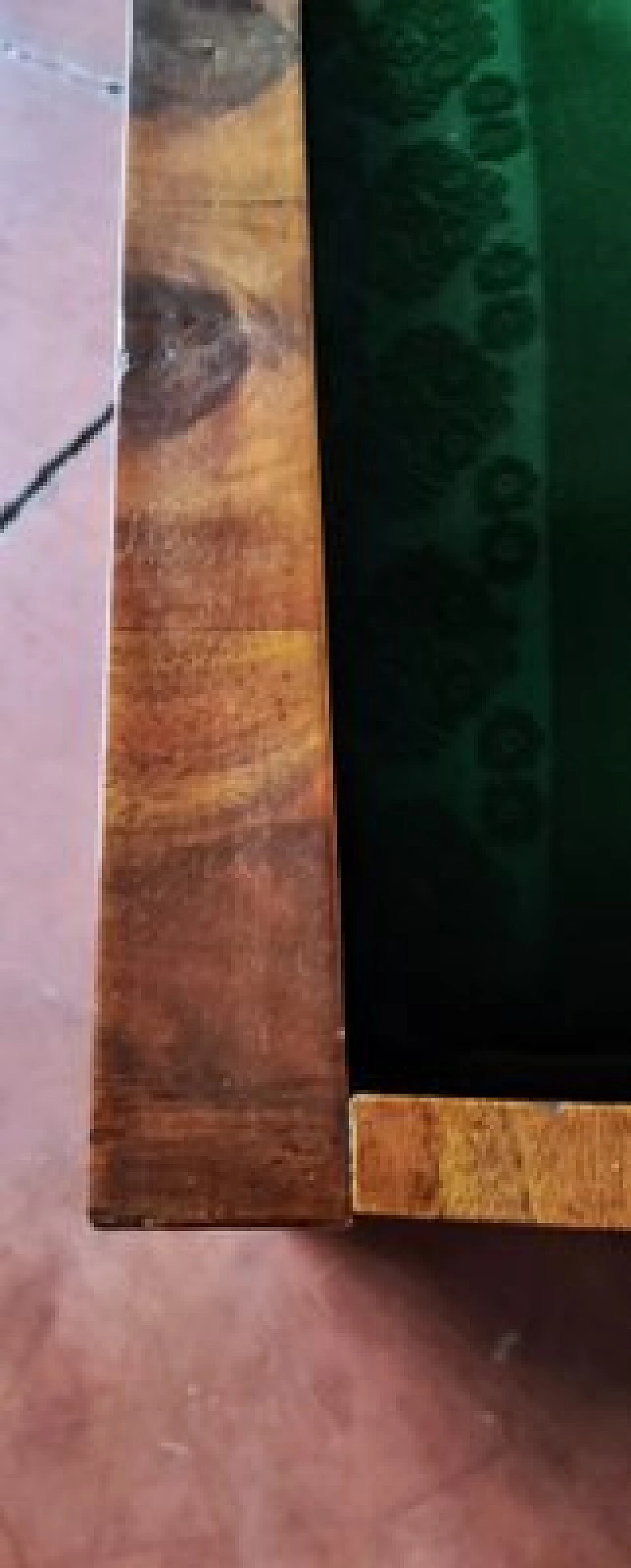 Coppia di poltrone Art Déco in legno e tessuto verde, anni '20 10