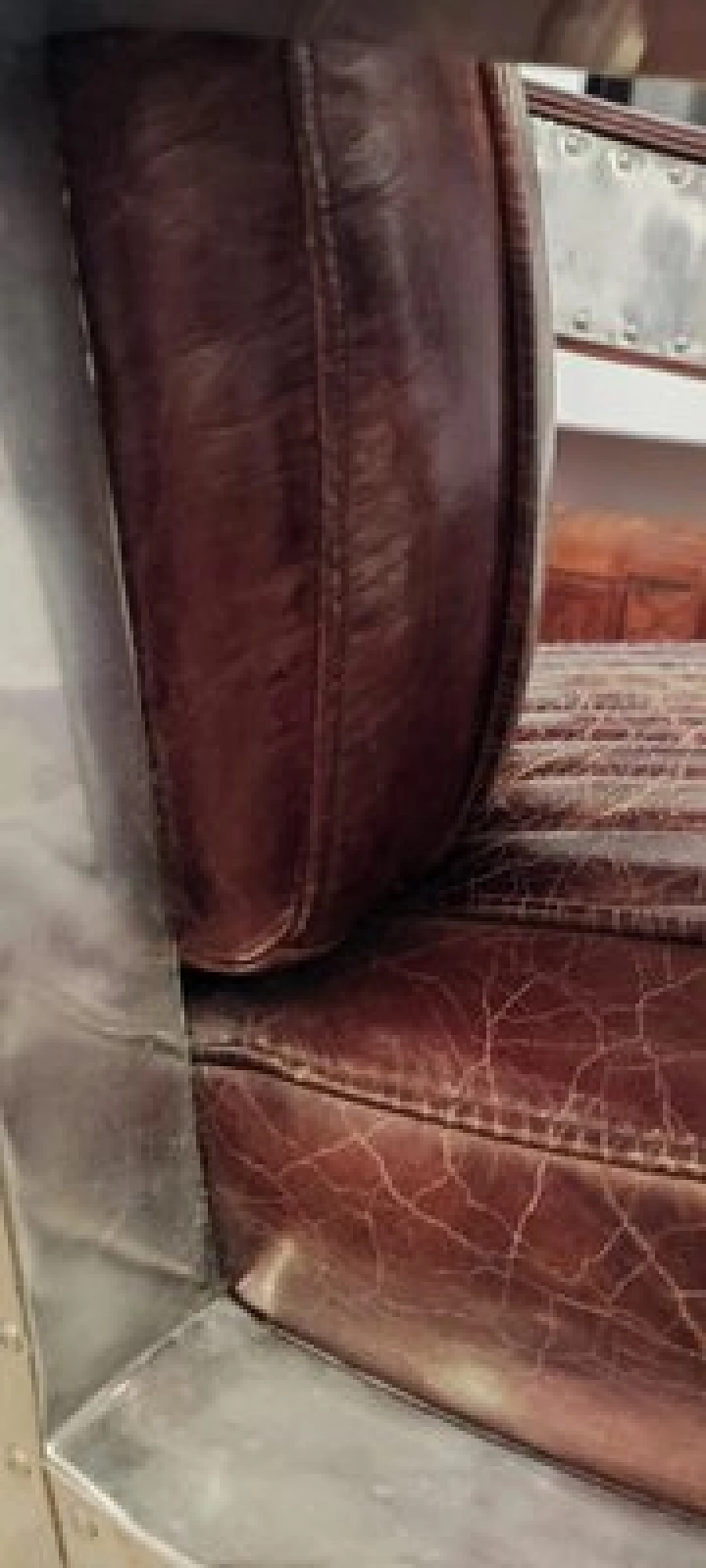 Poltrona Aviator in pelle e acciaio cromato, anni '80 11