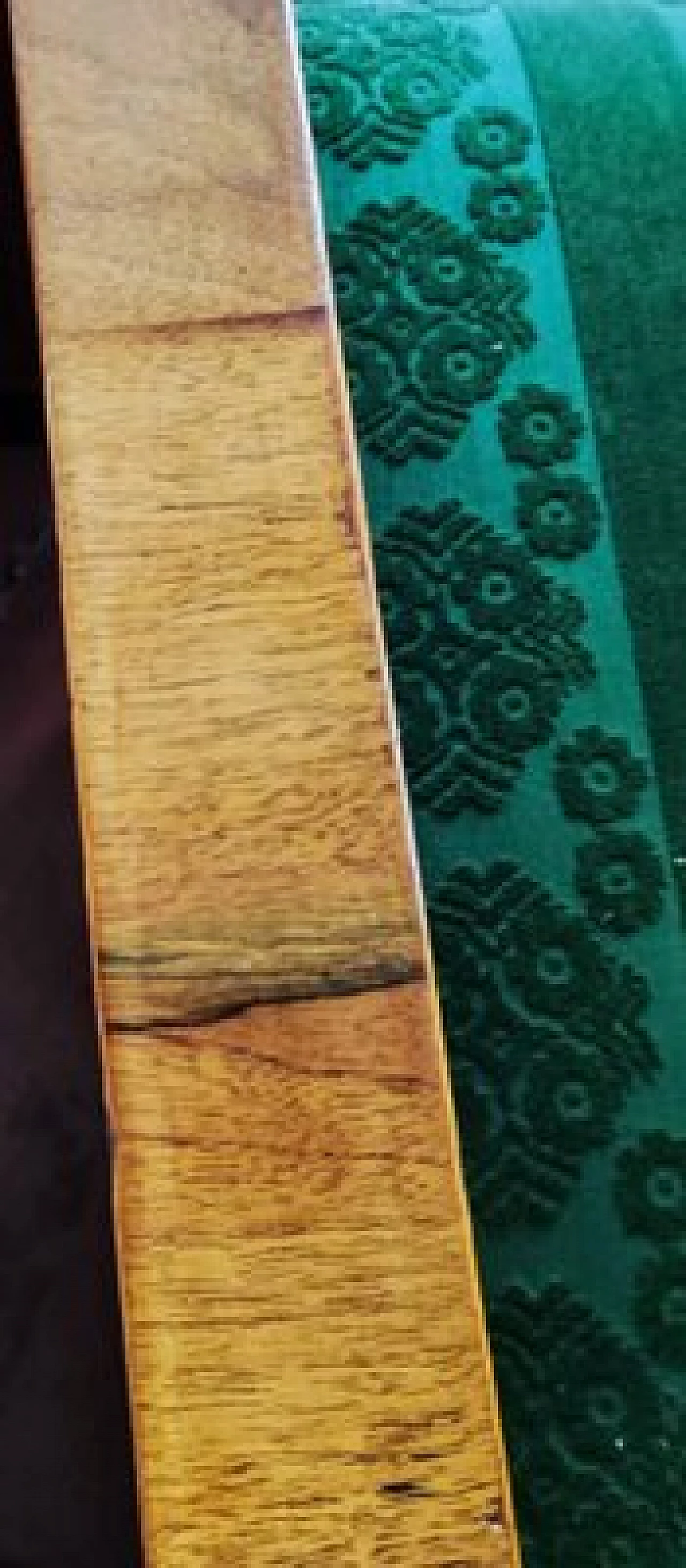 Coppia di poltrone Art Déco in legno e tessuto verde, anni '20 12
