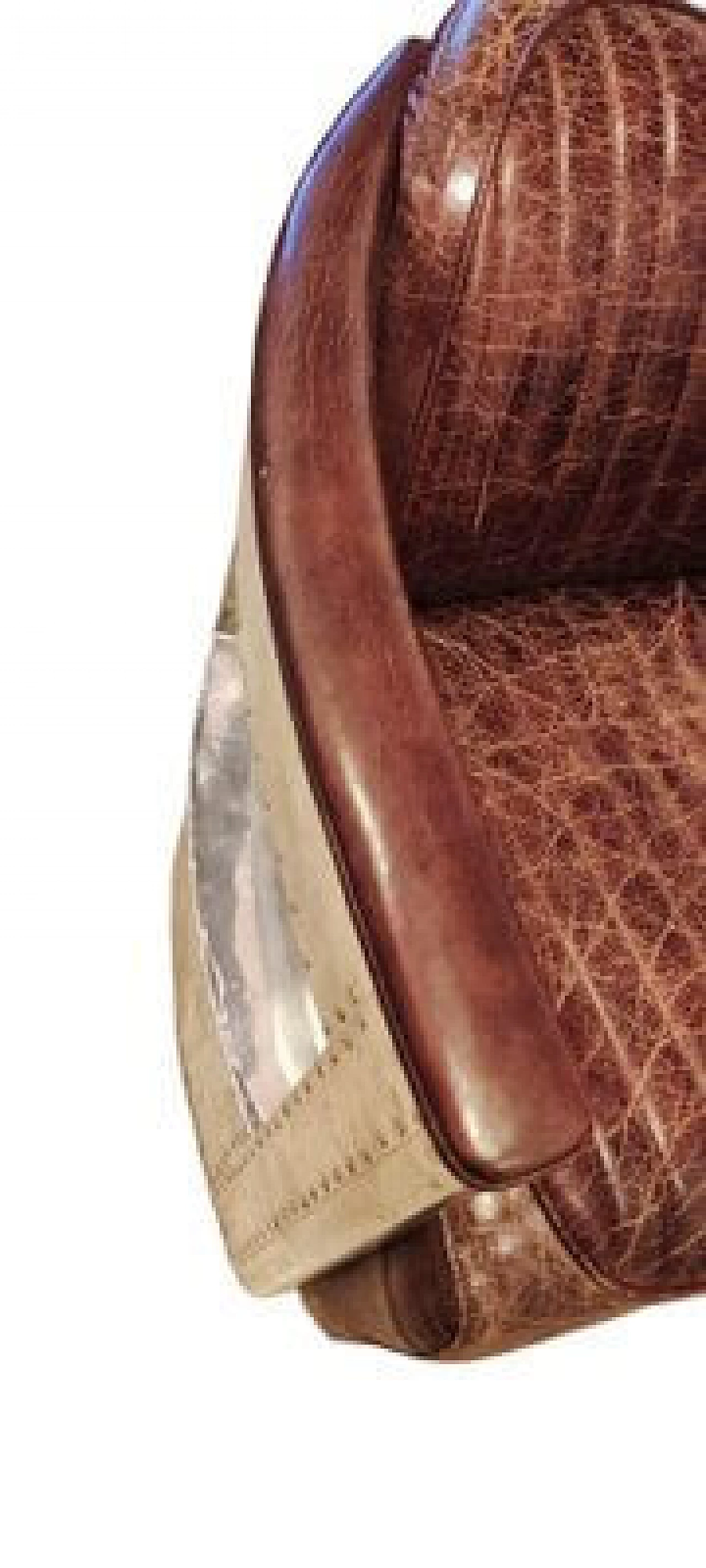 Poltrona Aviator in pelle e acciaio cromato, anni '80 13