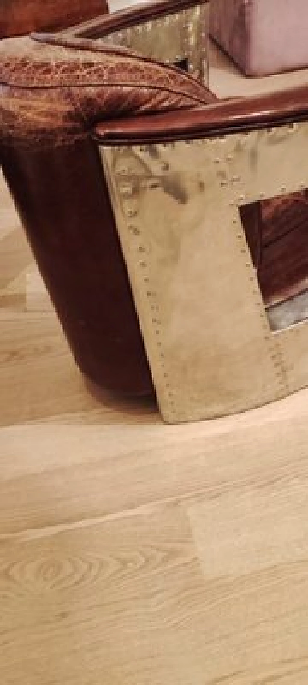 Poltrona Aviator in pelle e acciaio cromato, anni '80 16