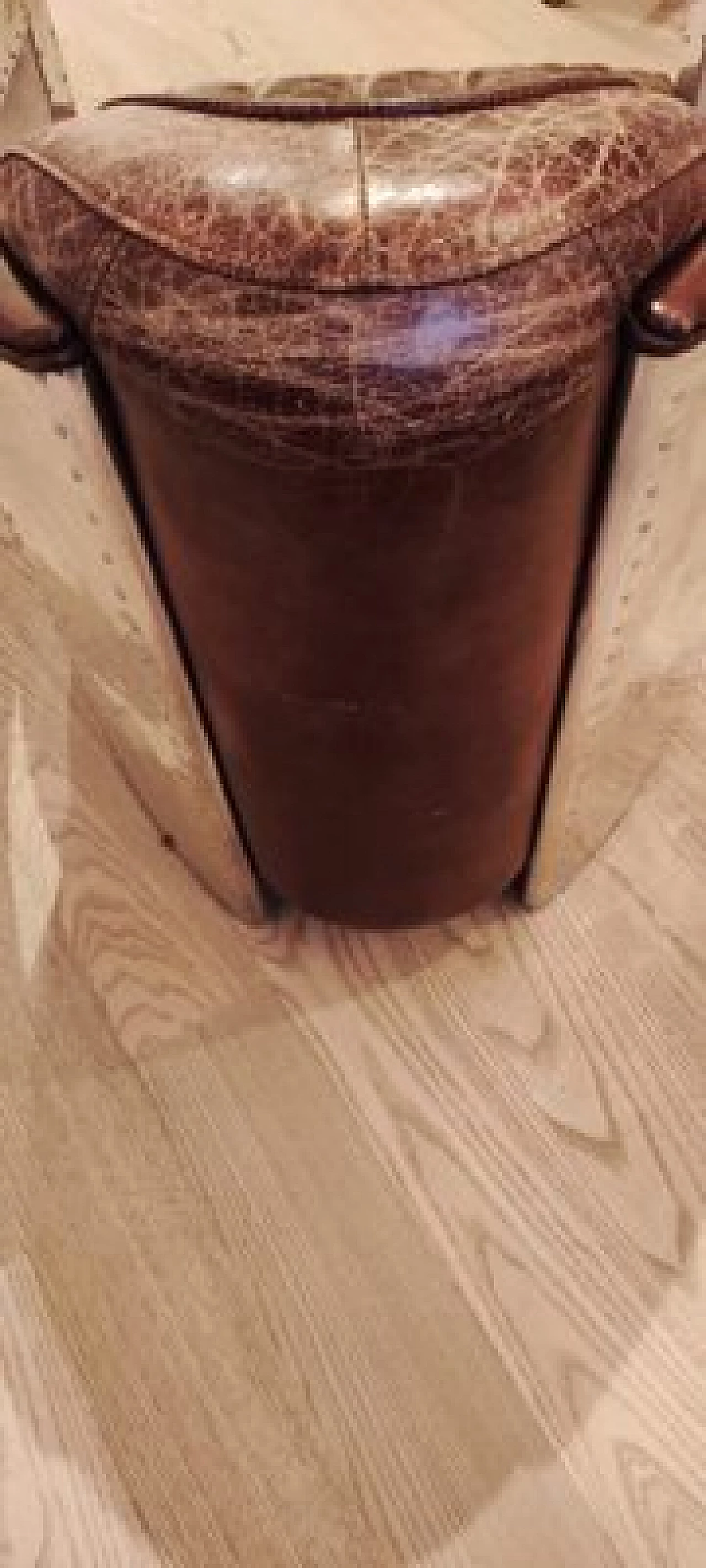 Poltrona Aviator in pelle e acciaio cromato, anni '80 18