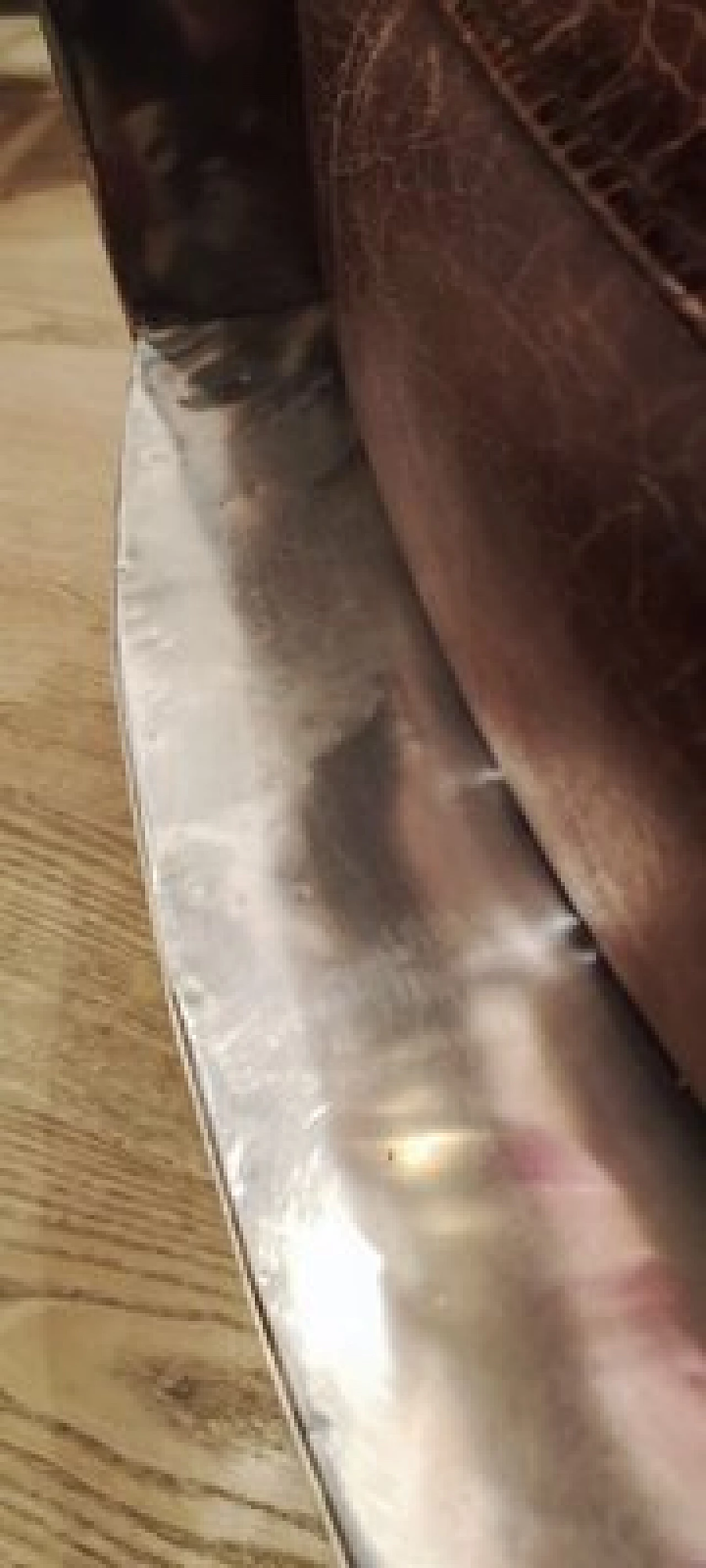 Poltrona Aviator in pelle e acciaio cromato, anni '80 19