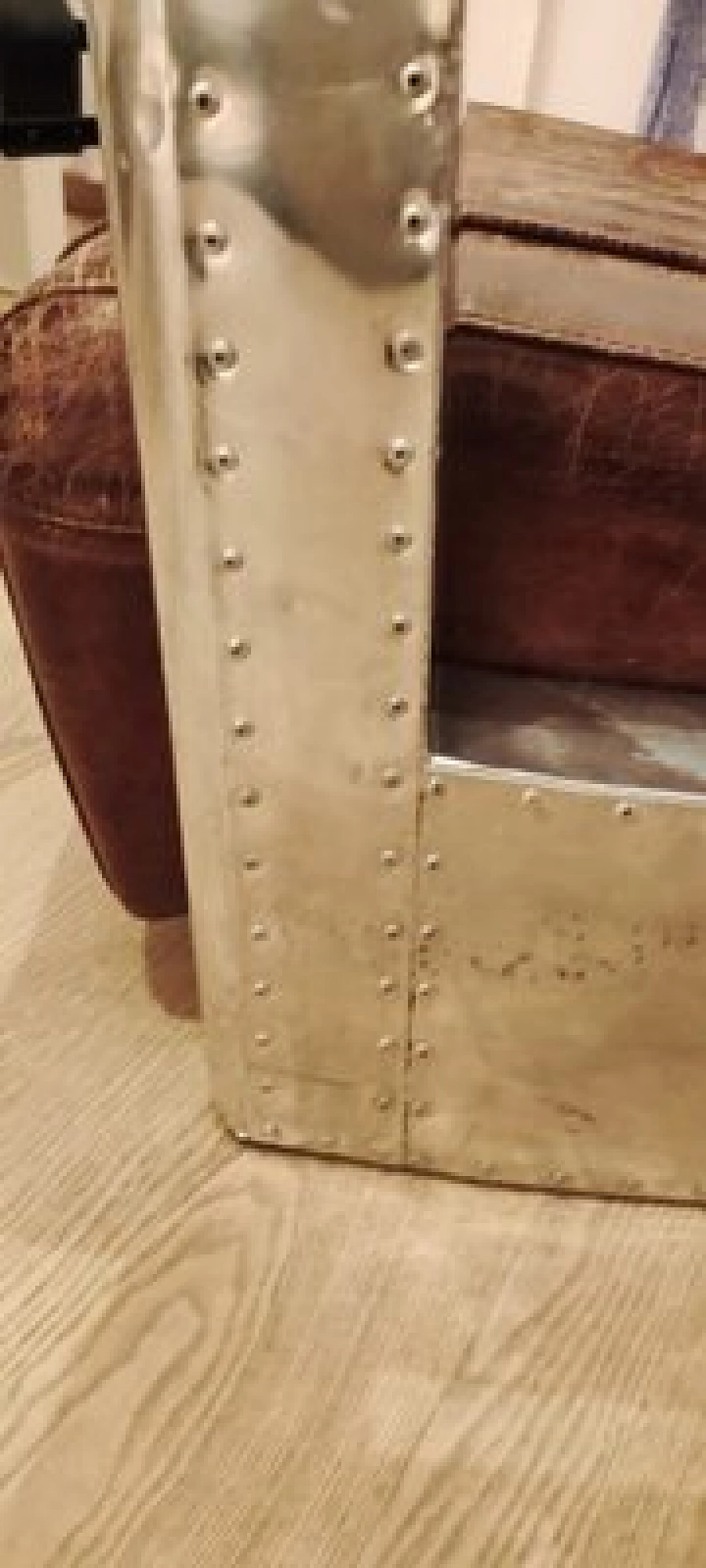 Poltrona Aviator in pelle e acciaio cromato, anni '80 20