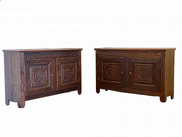 Pair of pine sideboards by Victor Cerrato, 1960s