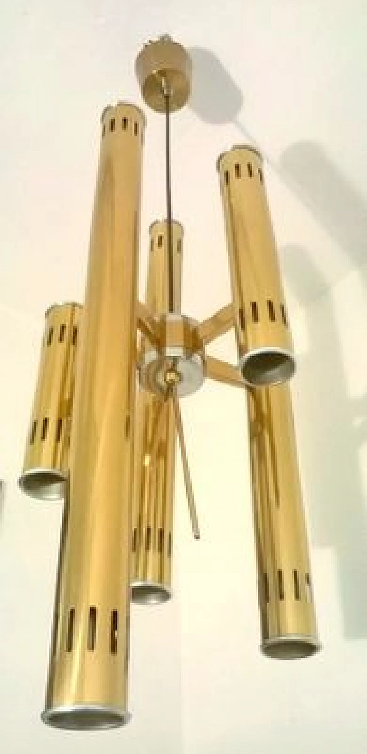 Brass pendant lamp by Oscar Torlasco, 1970s 1