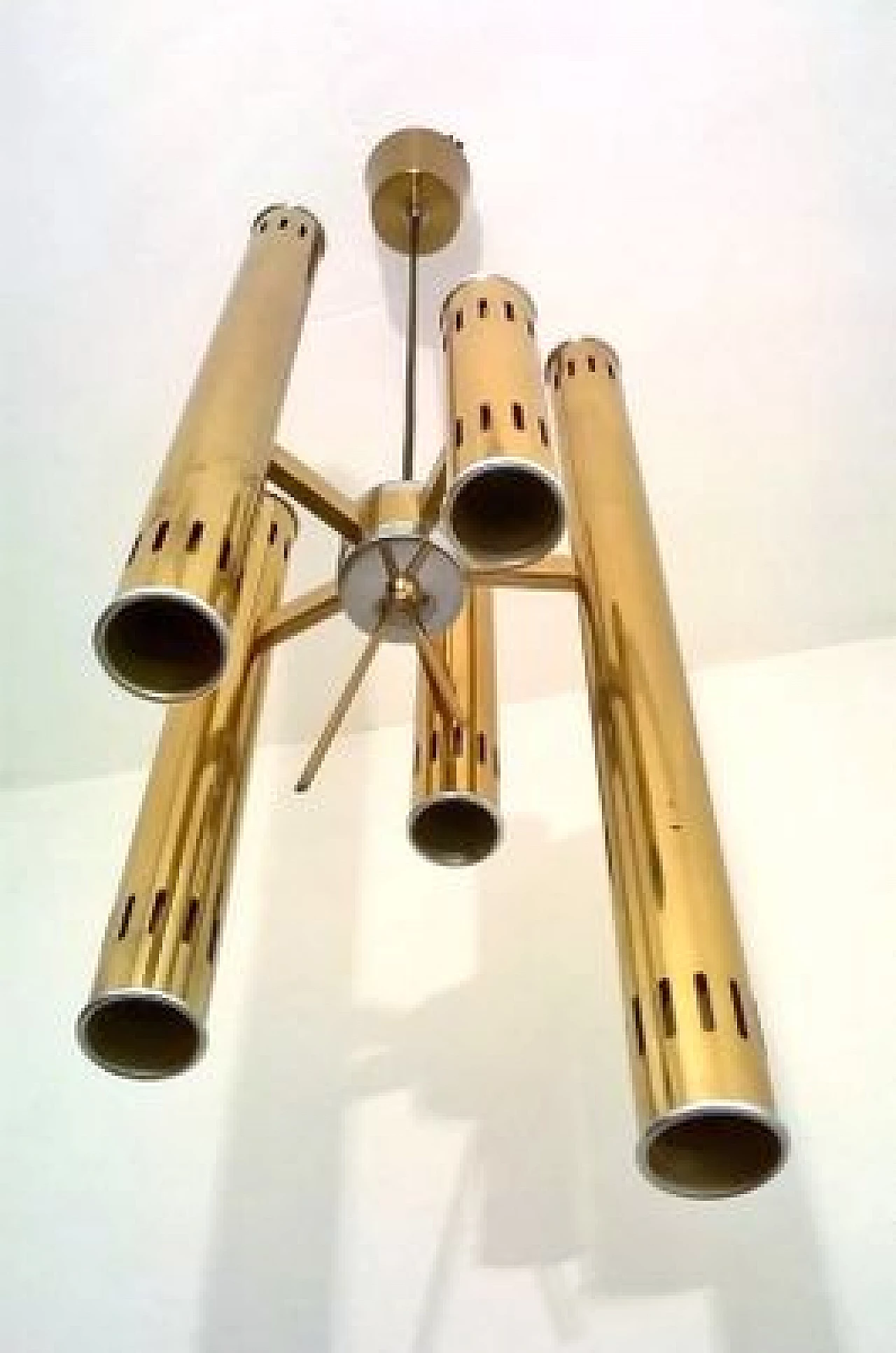 Brass pendant lamp by Oscar Torlasco, 1970s 2