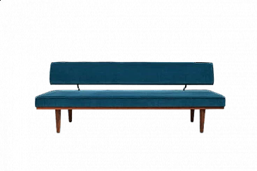 Dormeuse SH7 in teak e velluto di Haslev Møbelsnedkeri, anni '50