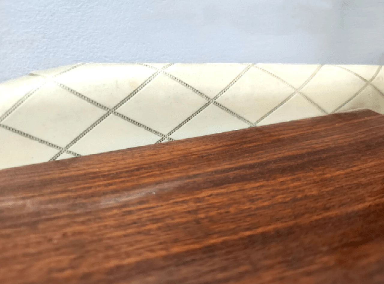 Consolle in faggio ebanizzato e vetro nello stile di Ico Parisi, anni '50 17