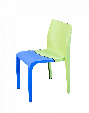 Laleggera 44 chair by Riccardo Blumer for Alias painted by Michelangelo Pistoletto, 2009