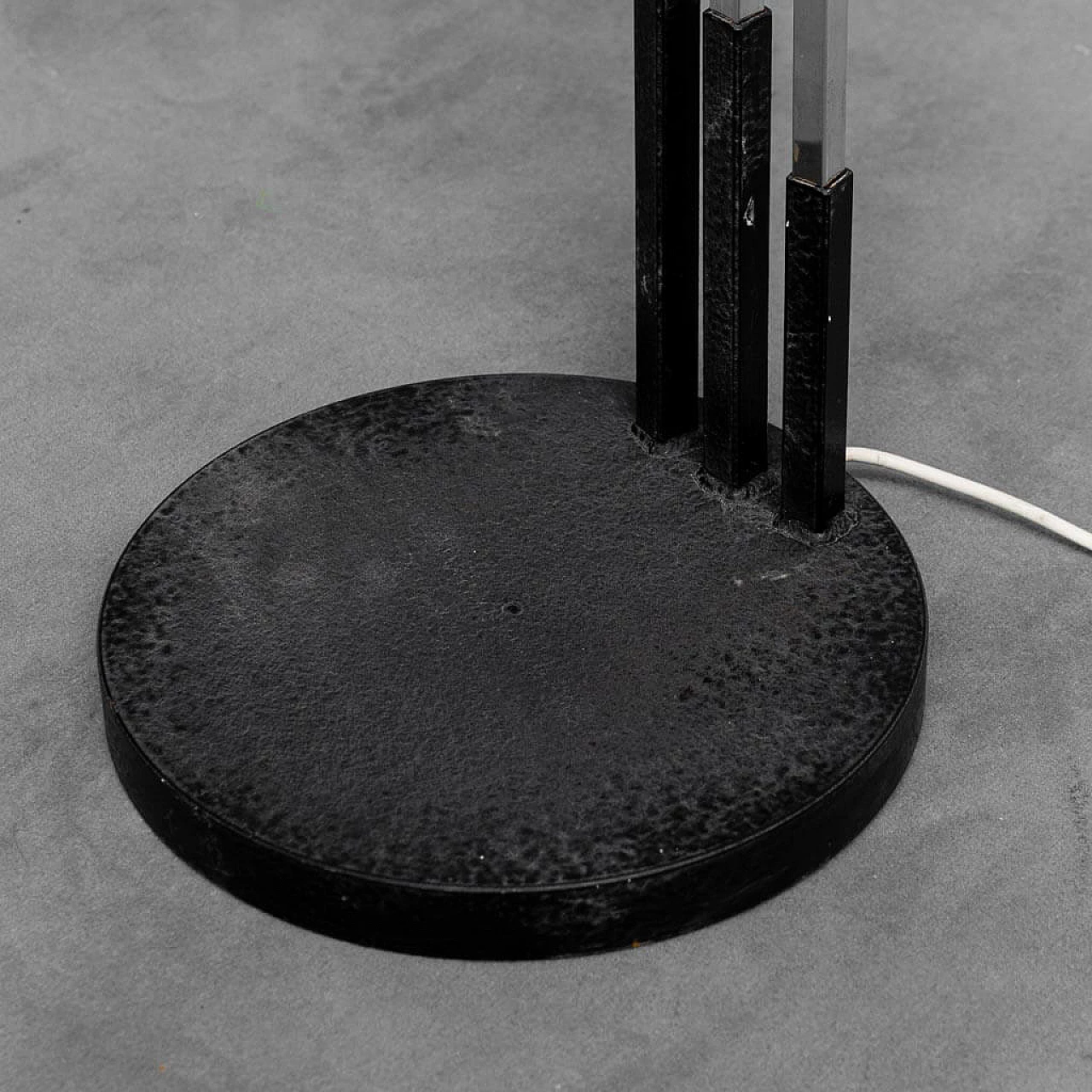 Three-light metal floor lamp, 1970s 4