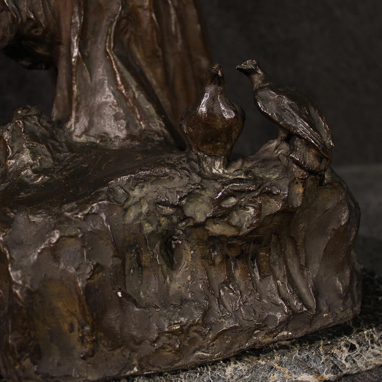 Celestino Fumagalli, contadinella, scultura in bronzo 10