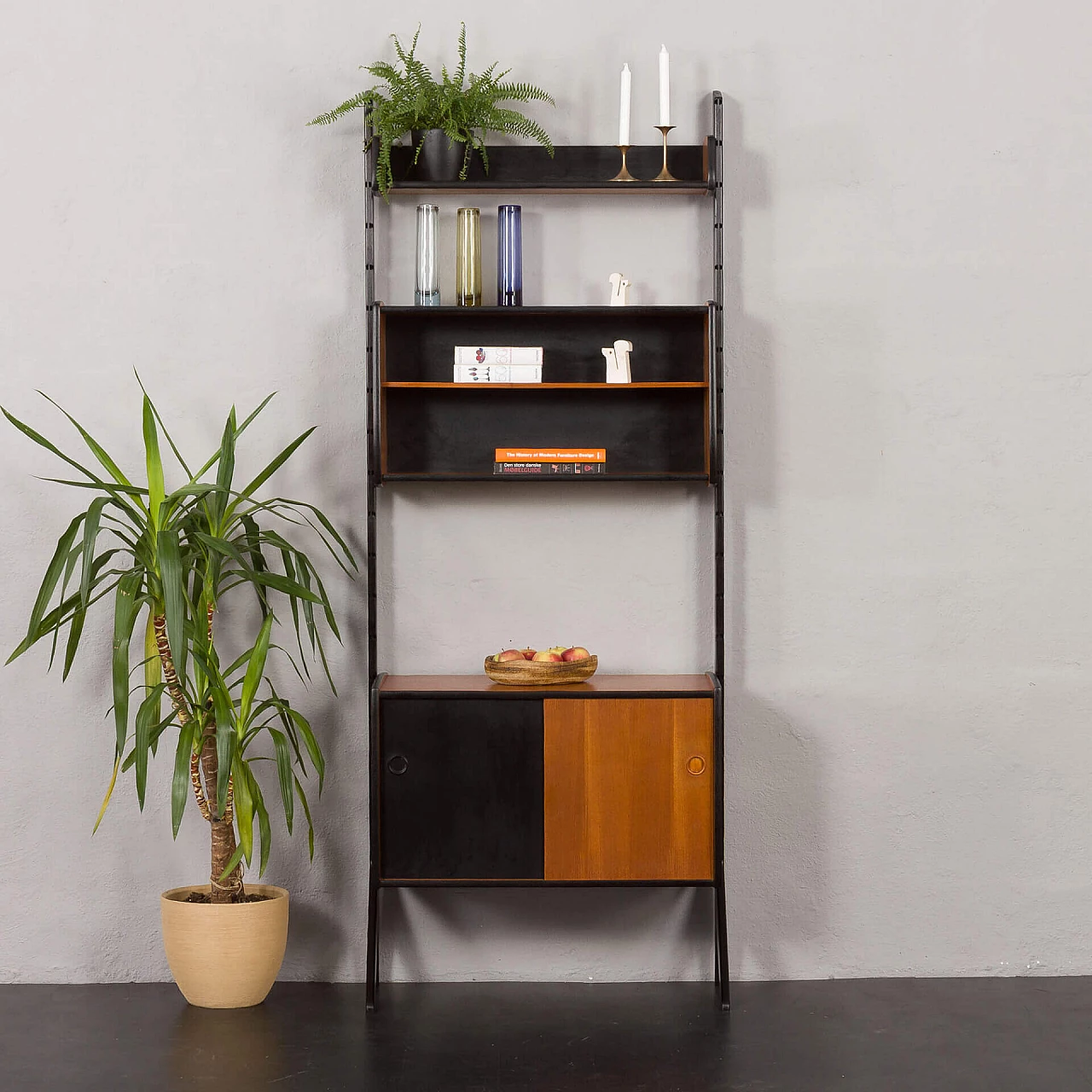 Teak and black varnish Ergo bookcase, 1960s 3