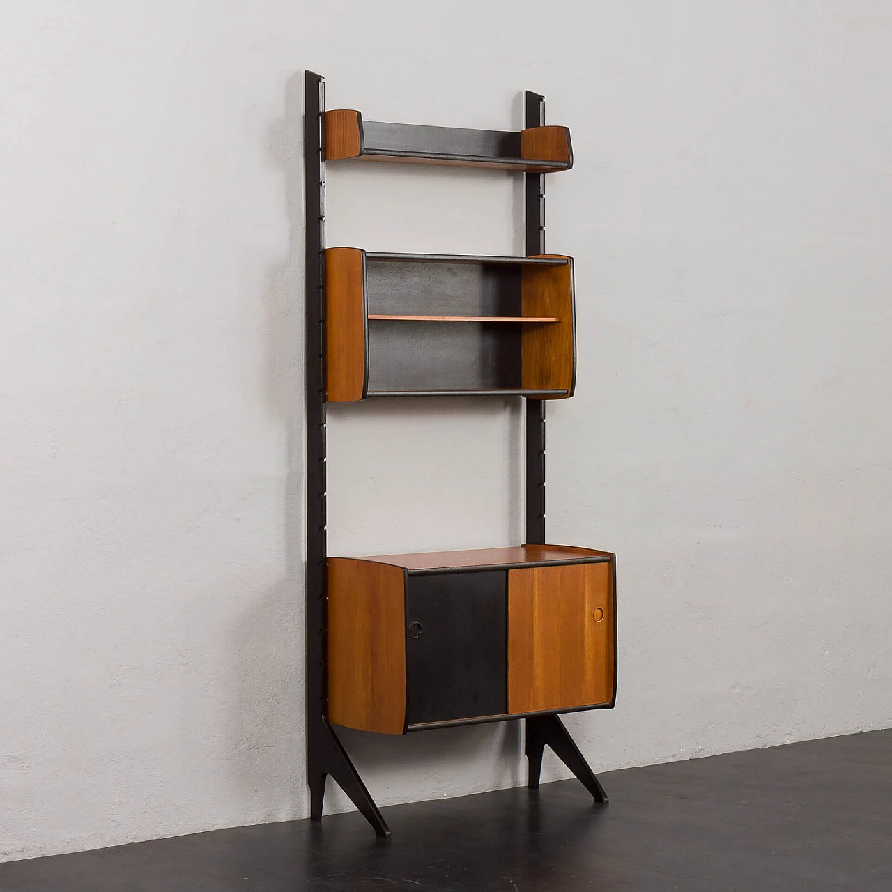 Teak and black varnish Ergo bookcase, 1960s 5