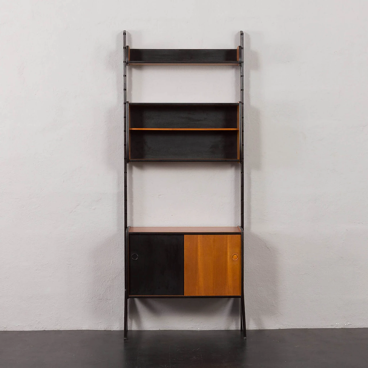 Teak and black varnish Ergo bookcase, 1960s 10