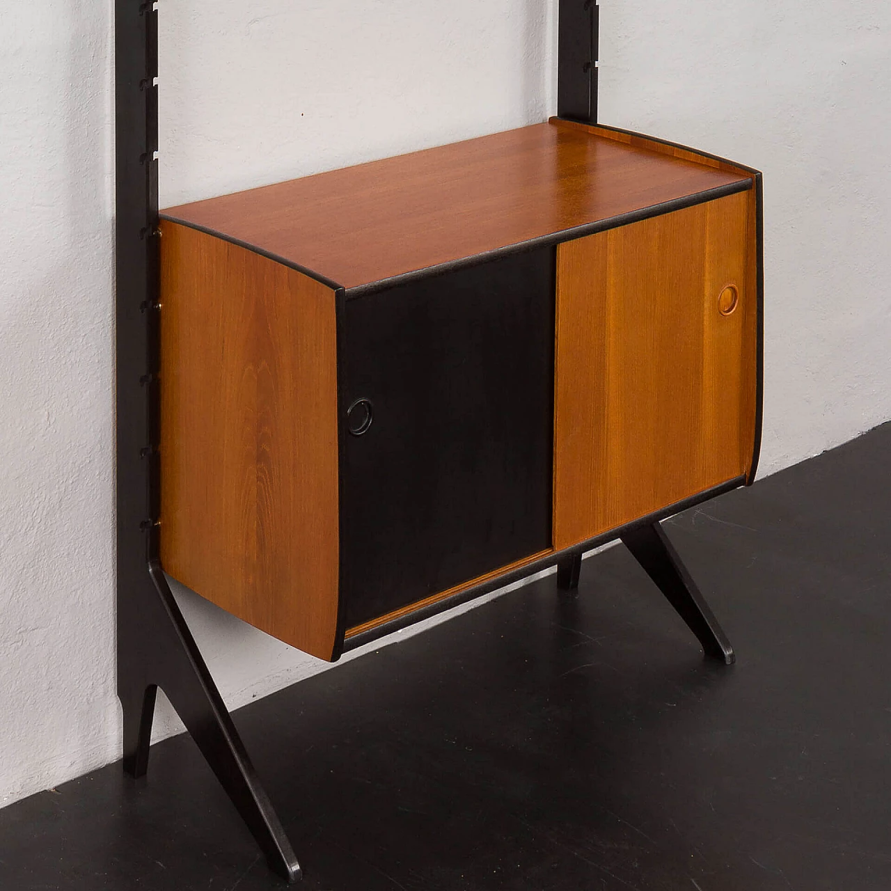 Teak and black varnish Ergo bookcase, 1960s 12