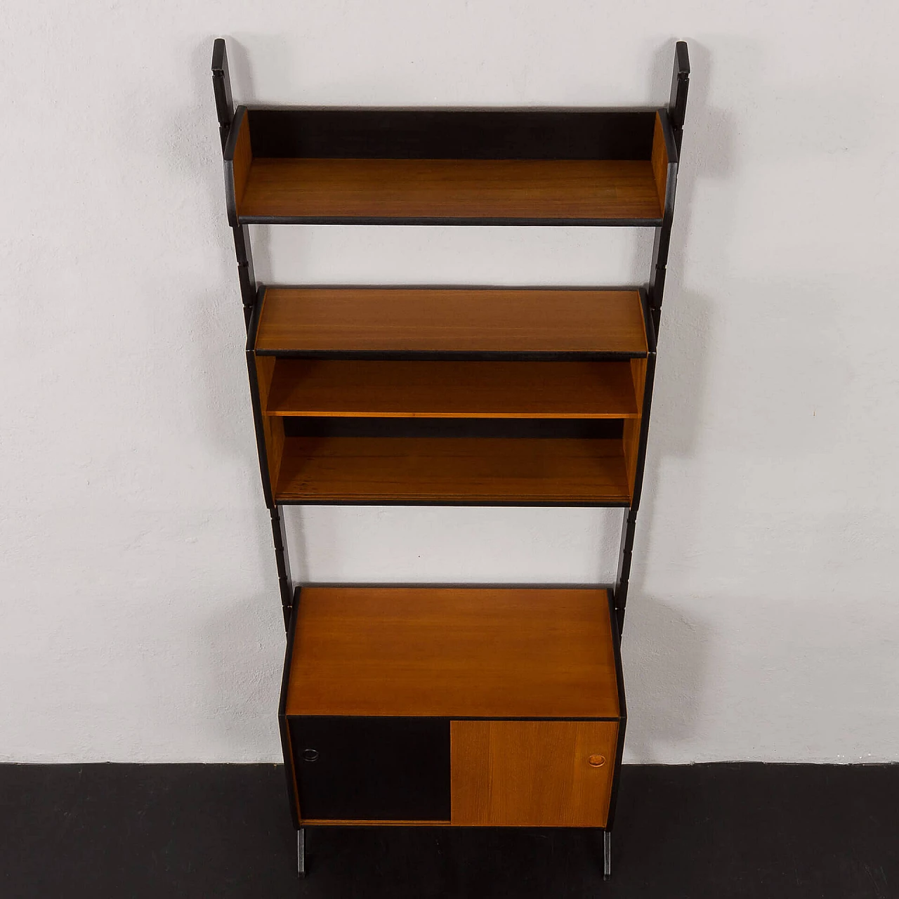 Teak and black varnish Ergo bookcase, 1960s 15