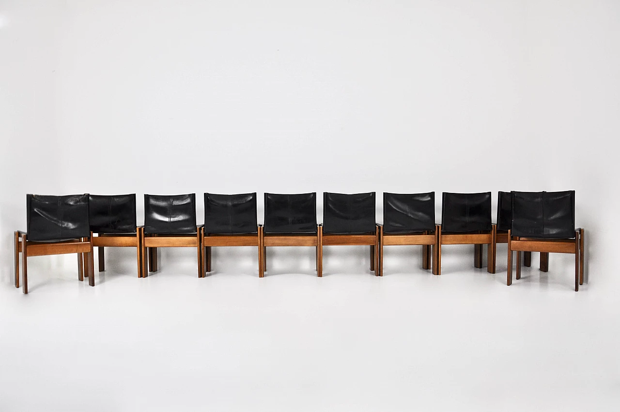 10 Monk chairs by Afra and Tobia Scarpa for Molteni, 1970s 4