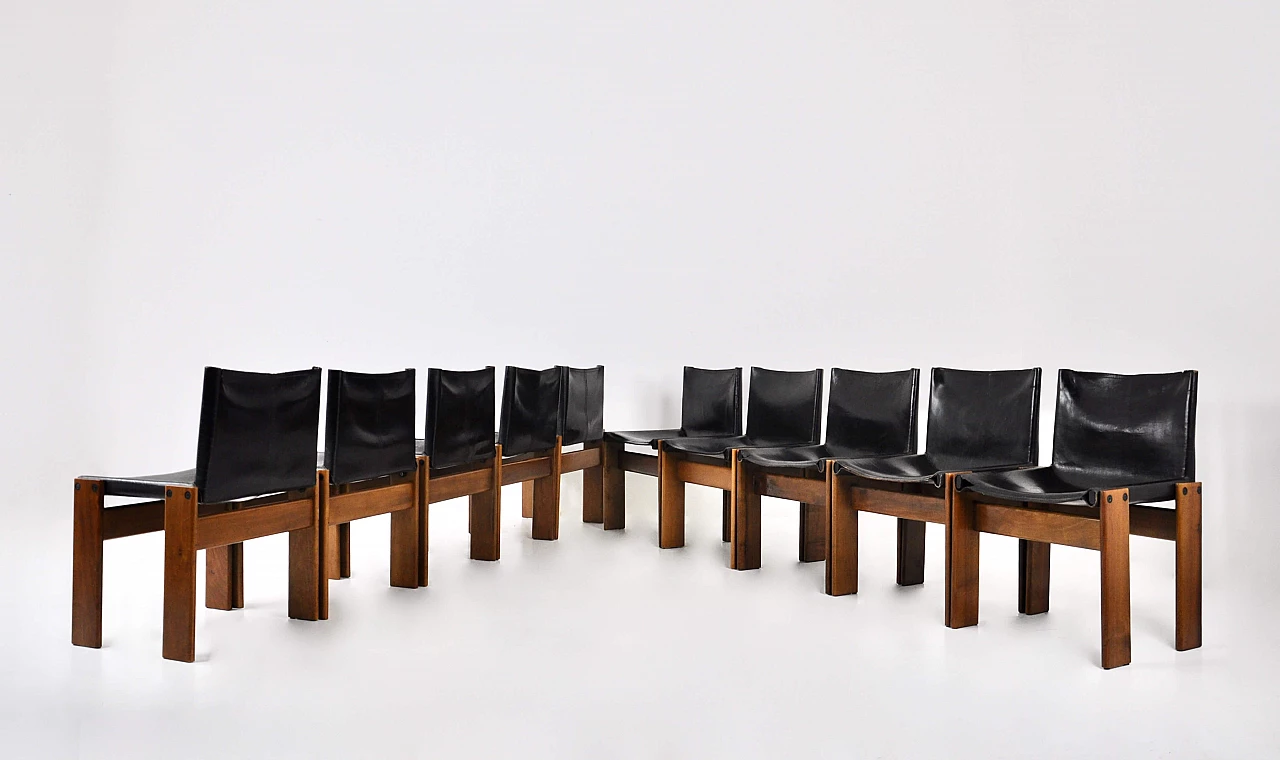 10 Monk chairs by Afra and Tobia Scarpa for Molteni, 1970s 6