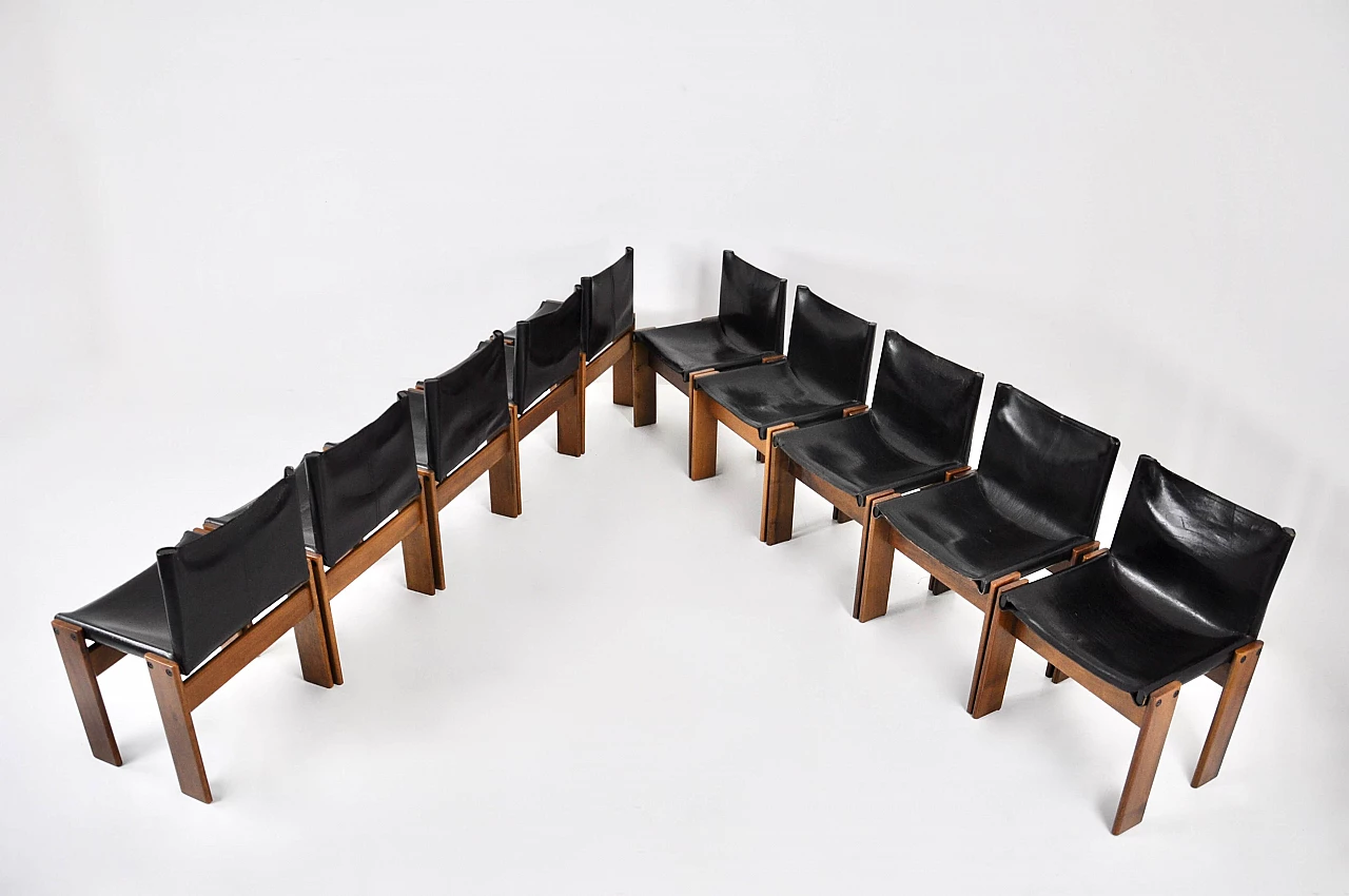 10 Monk chairs by Afra and Tobia Scarpa for Molteni, 1970s 7