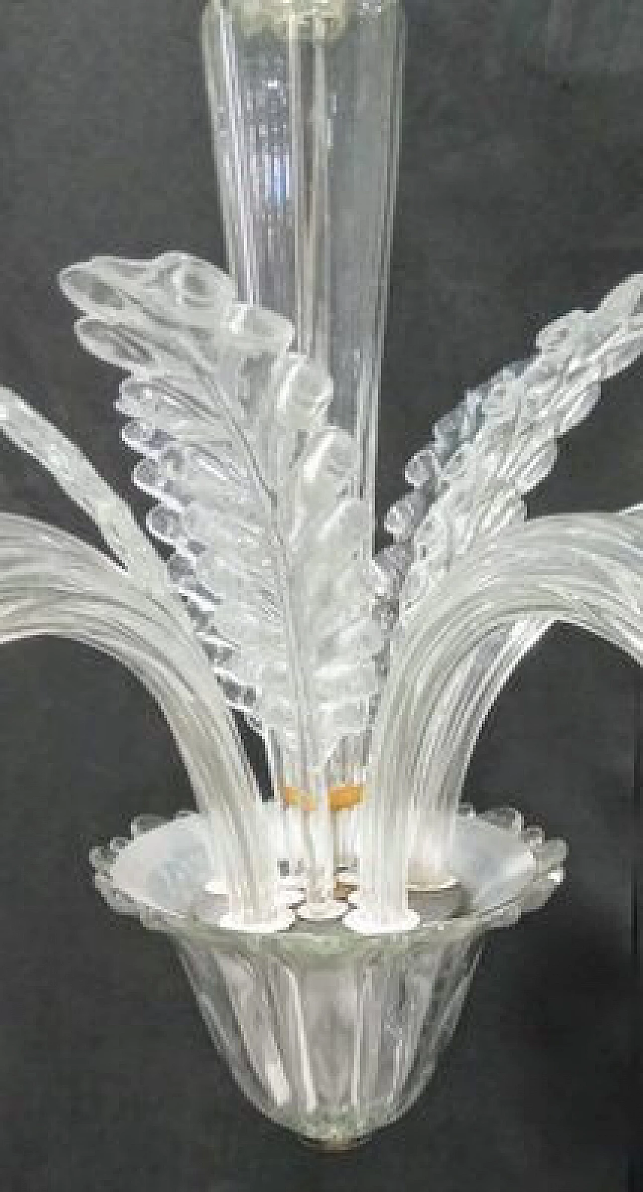 Clear Murano glass pendant lamp, 1940s 10