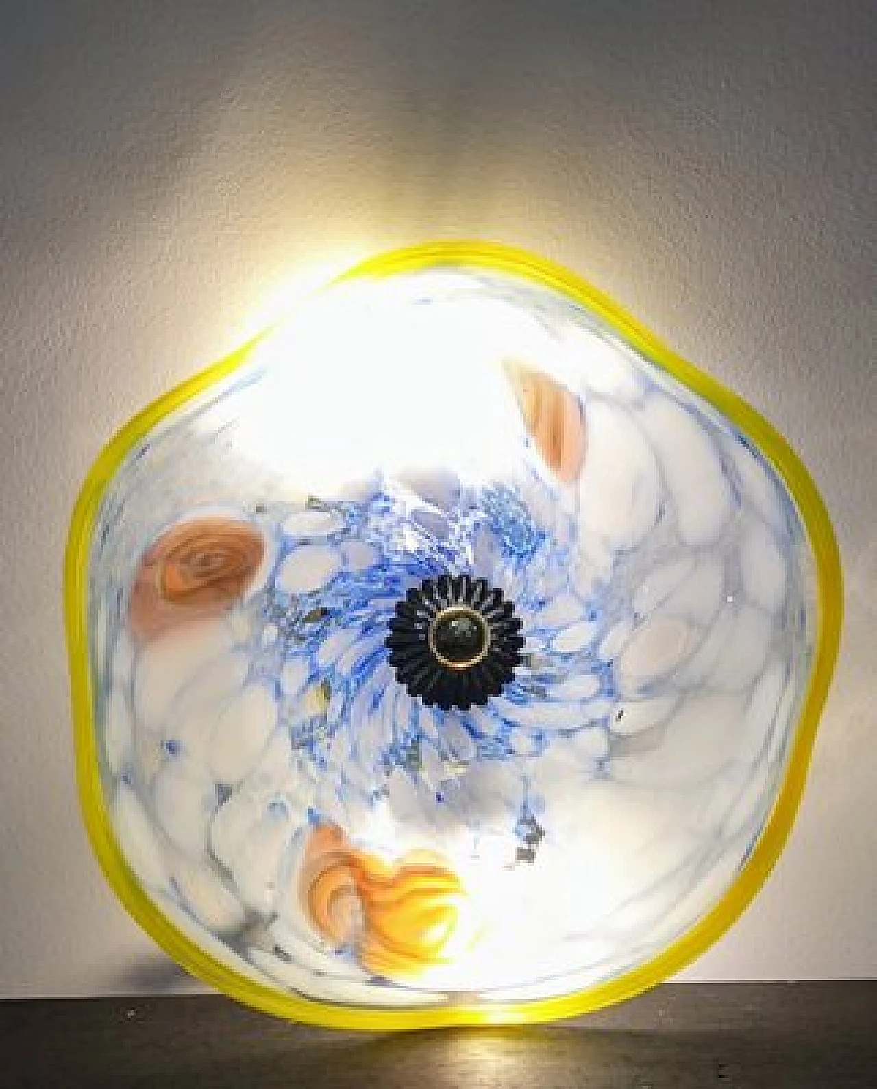 Murano glass wall sconce with Murrine, 1980s 2