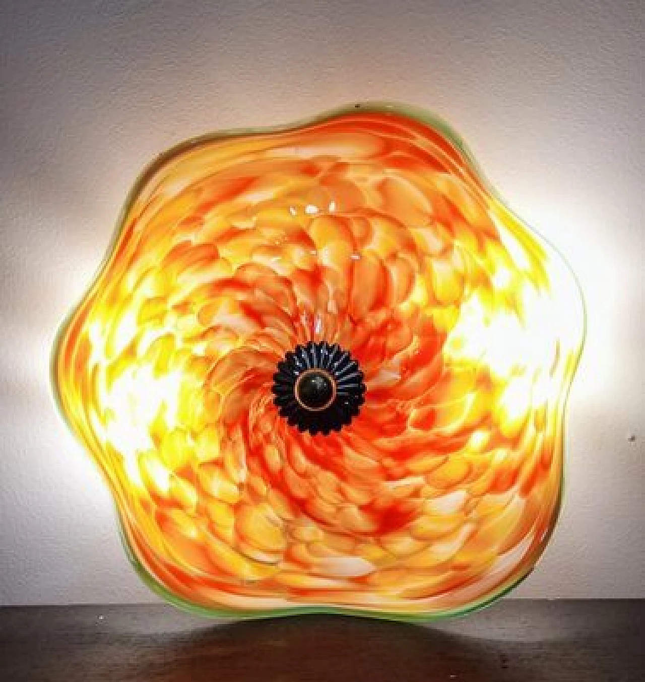 Murano glass wall sconce with Murrine, 1980s 3