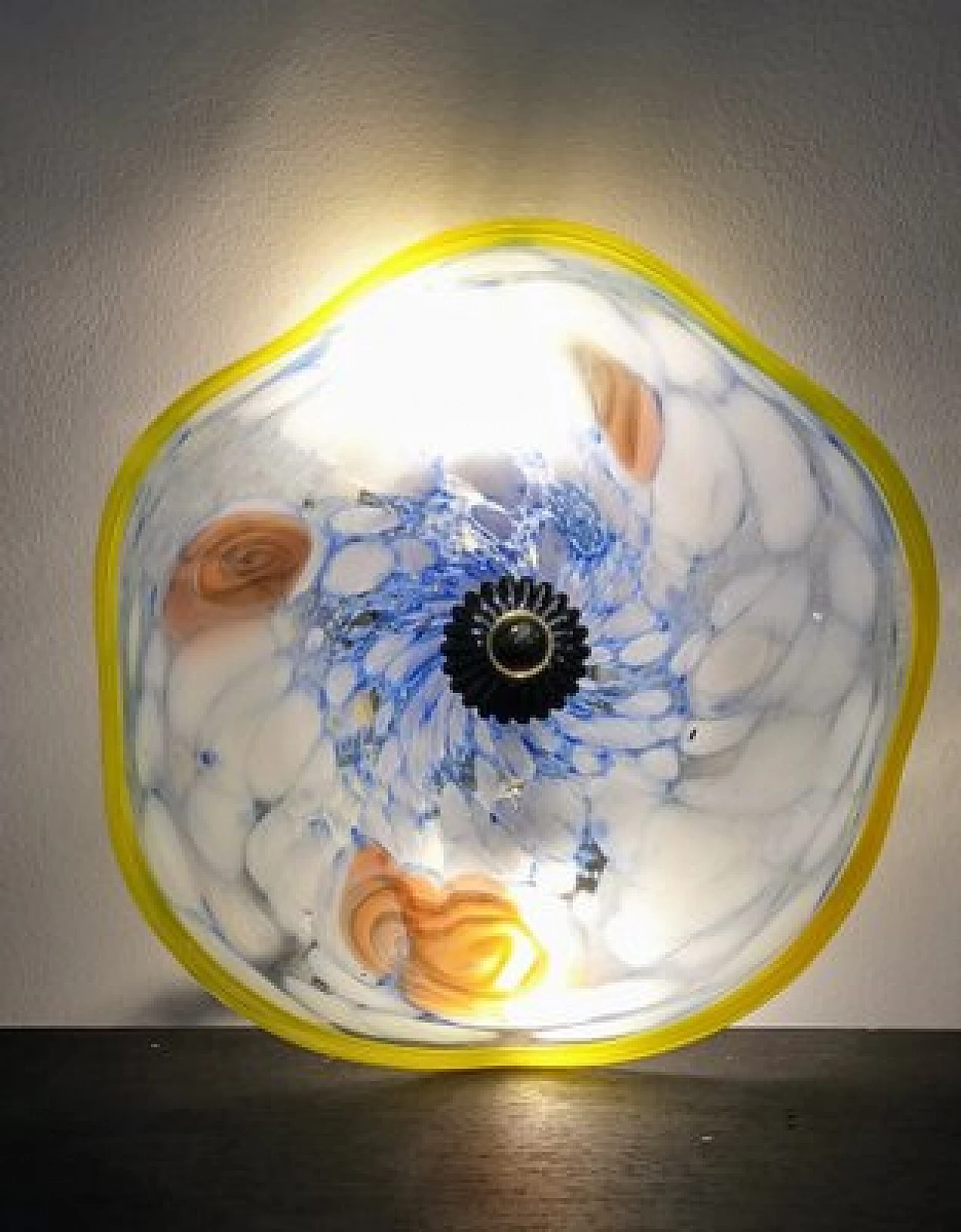 Murano glass wall sconce with Murrine, 1980s 8